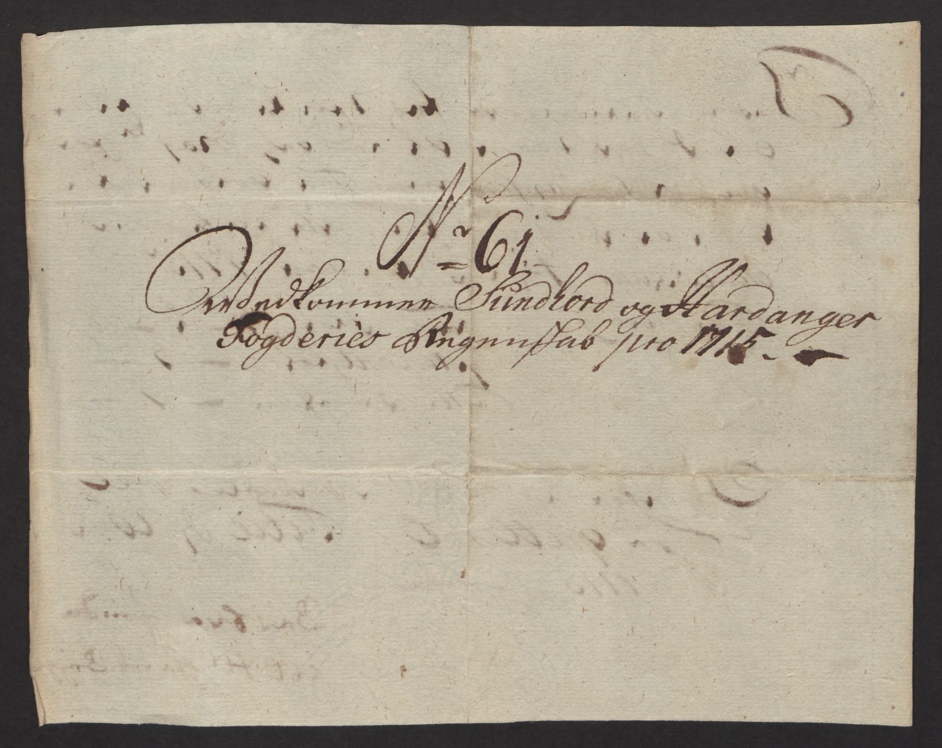 Rentekammeret inntil 1814, Reviderte regnskaper, Fogderegnskap, RA/EA-4092/R48/L2991: Fogderegnskap Sunnhordland og Hardanger, 1715, p. 407