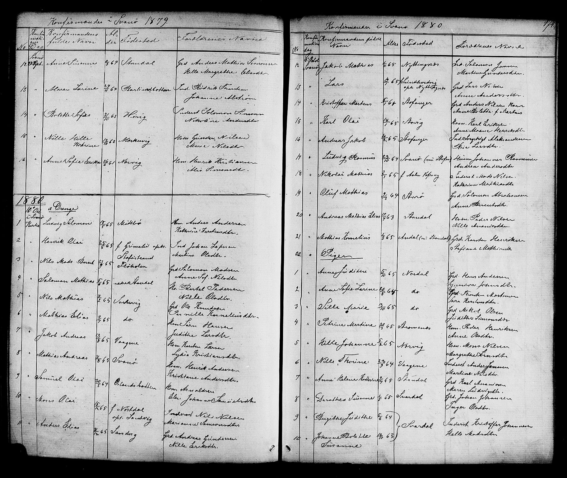 Kinn sokneprestembete, AV/SAB-A-80801/H/Hab/Habc/L0002: Parish register (copy) no. C 2, 1869-1918, p. 174