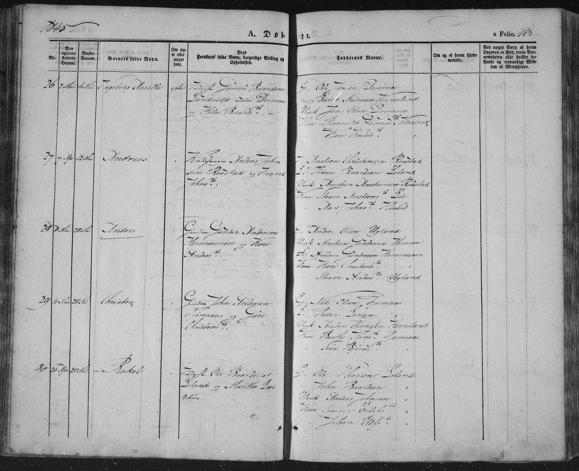 Vennesla sokneprestkontor, AV/SAK-1111-0045/Fa/Fac/L0004: Parish register (official) no. A 4, 1834-1855, p. 163