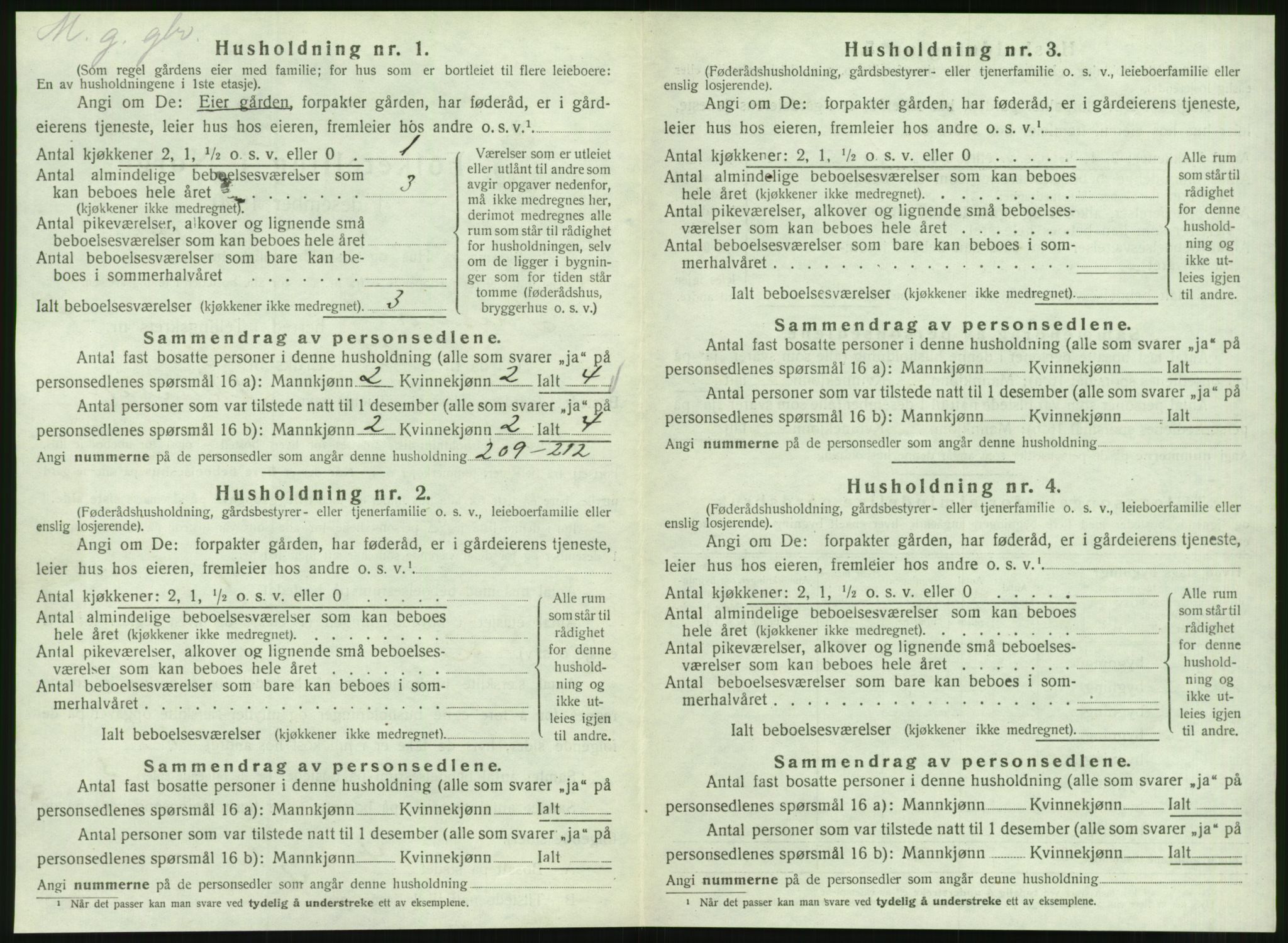 SAT, 1920 census for Tustna, 1920, p. 322