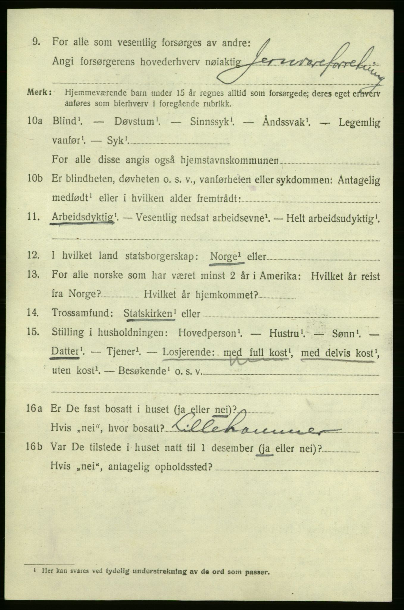 SAO, 1920 census for Fredrikshald, 1920, p. 12792