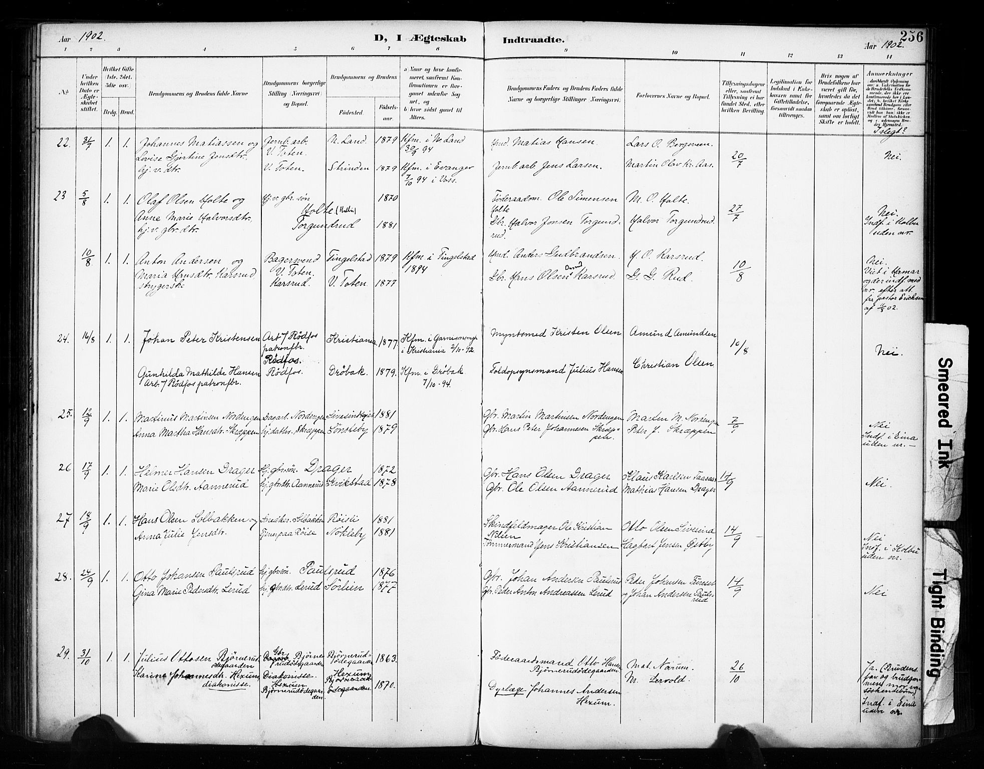 Vestre Toten prestekontor, AV/SAH-PREST-108/H/Ha/Haa/L0011: Parish register (official) no. 11, 1895-1906, p. 256