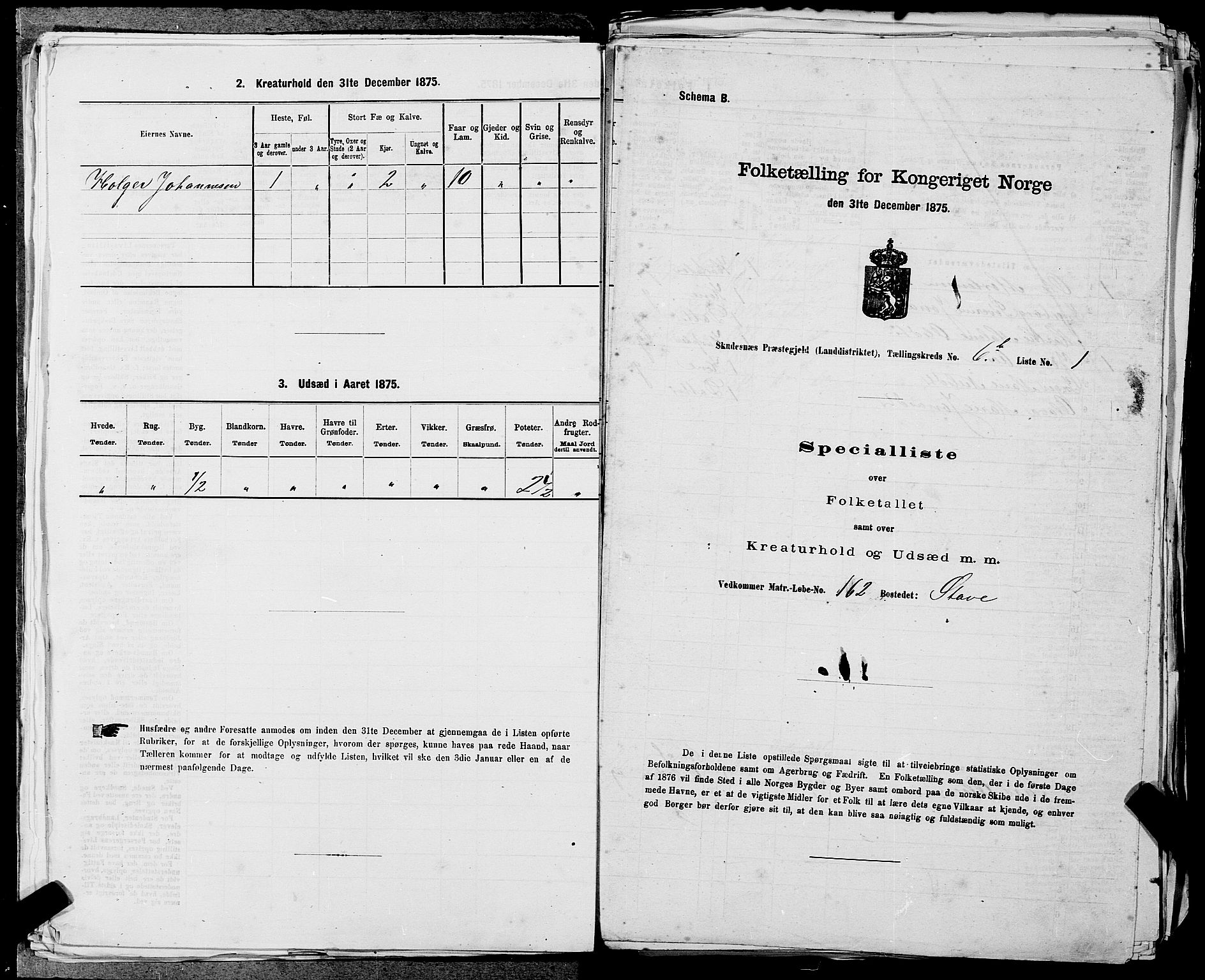 SAST, 1875 census for 1150L Skudenes/Falnes, Åkra og Ferkingstad, 1875, p. 774