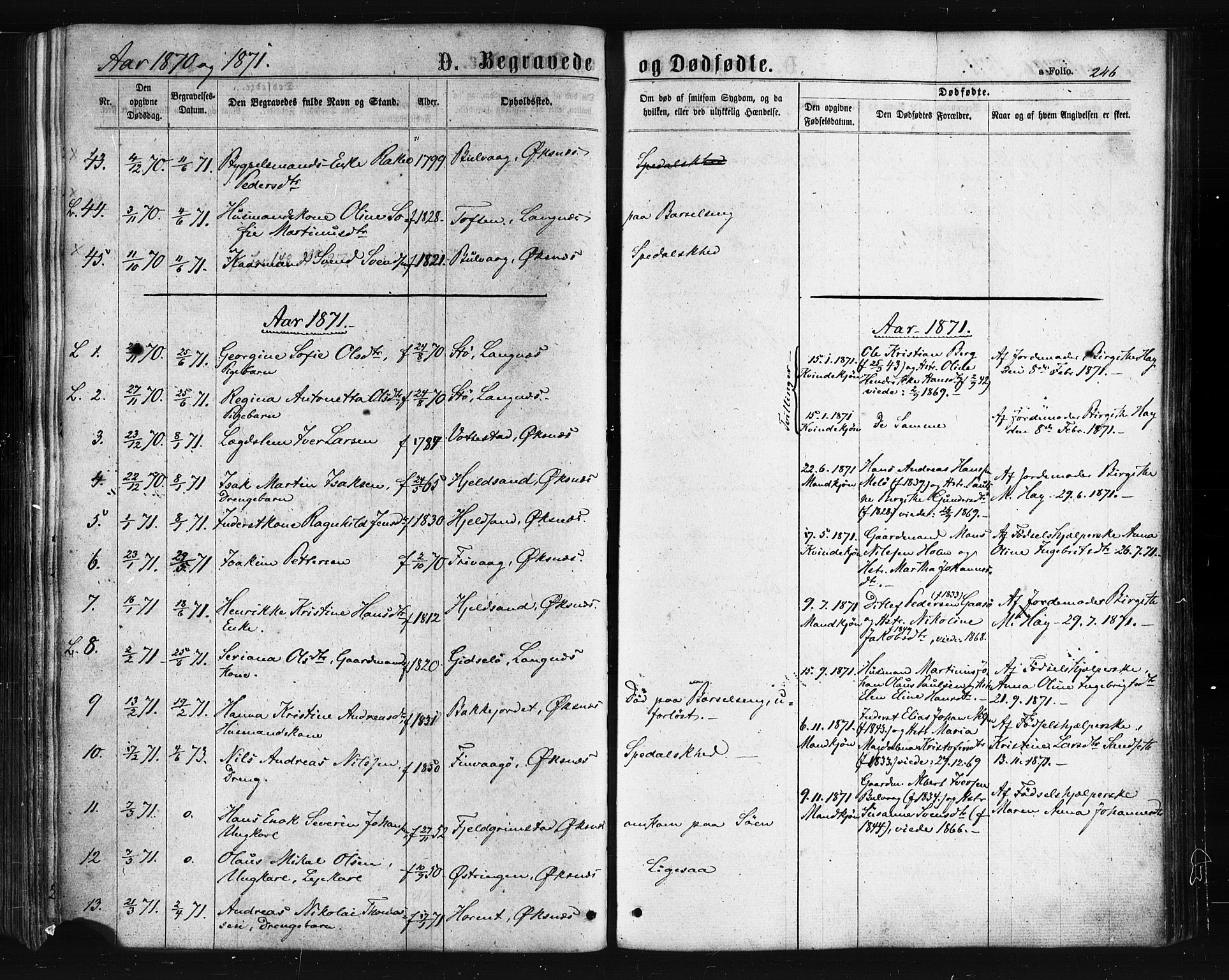 Ministerialprotokoller, klokkerbøker og fødselsregistre - Nordland, AV/SAT-A-1459/893/L1334: Parish register (official) no. 893A07, 1867-1877, p. 246