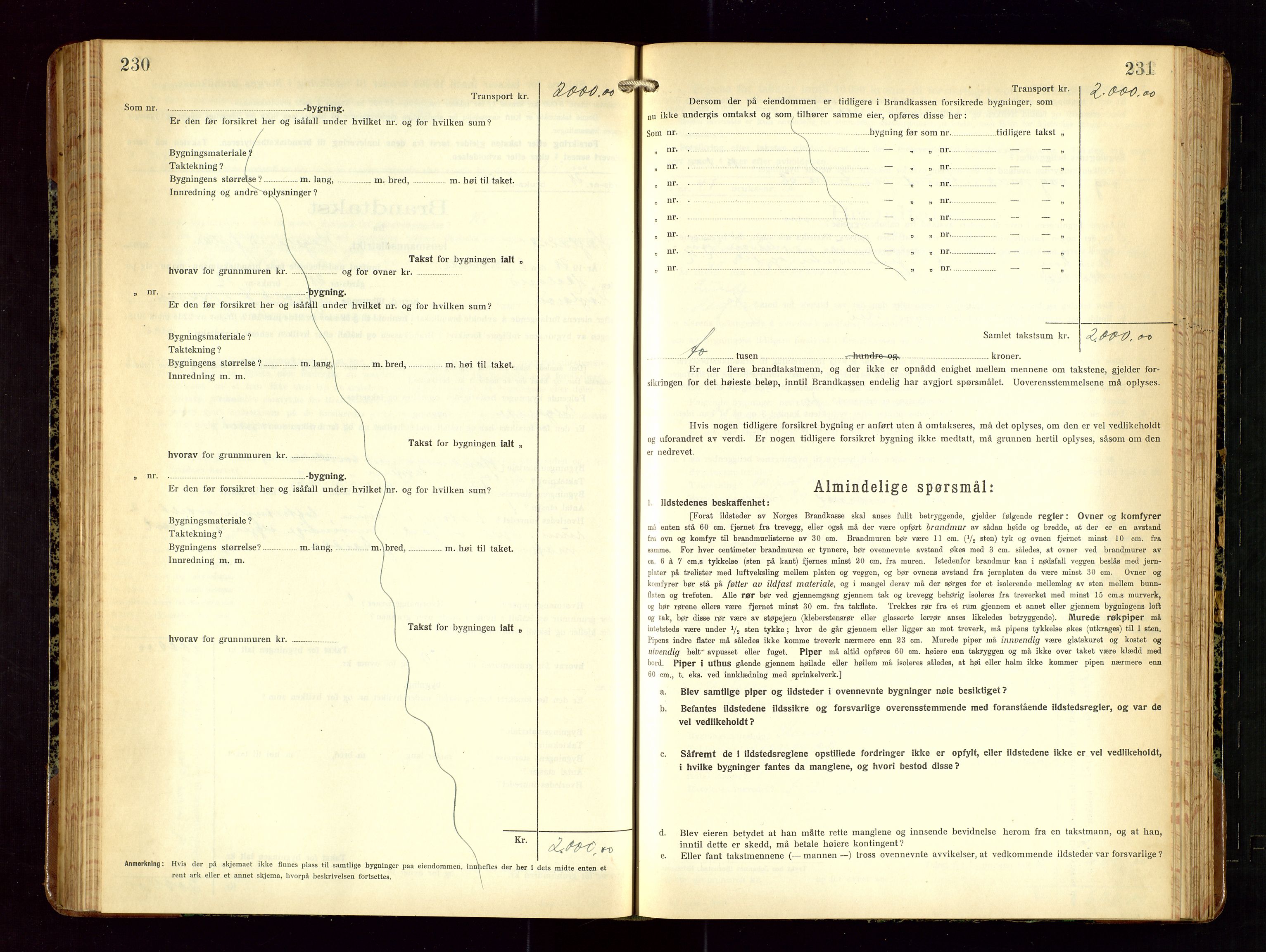 Høyland/Sandnes lensmannskontor, AV/SAST-A-100166/Gob/L0004: "Brandtakstprotokol", 1924-1933, p. 230-231