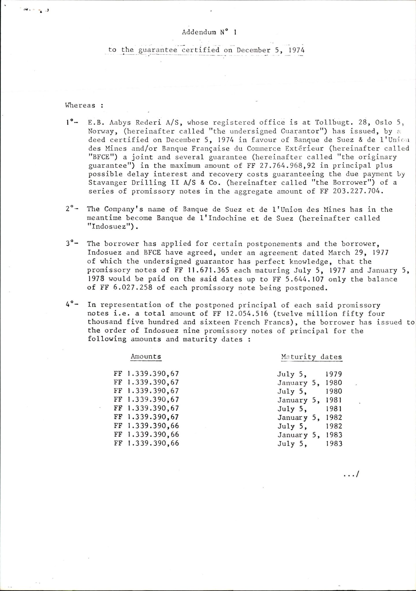 Pa 1503 - Stavanger Drilling AS, AV/SAST-A-101906/2/E/Ea/Eaa/L0003: Sak og korrespondanse, 1974-1984