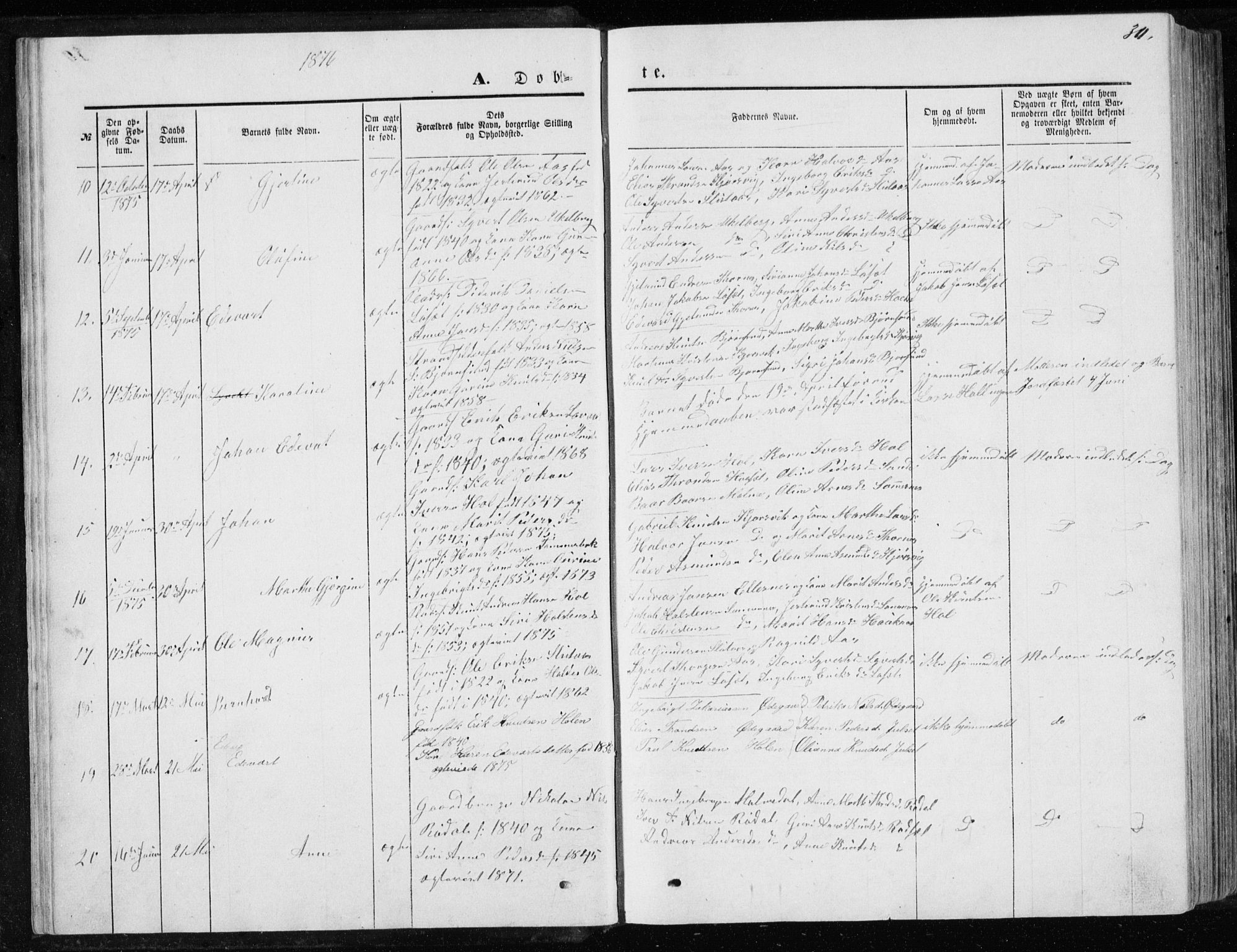 Ministerialprotokoller, klokkerbøker og fødselsregistre - Møre og Romsdal, AV/SAT-A-1454/565/L0754: Parish register (copy) no. 565C03, 1870-1896, p. 30