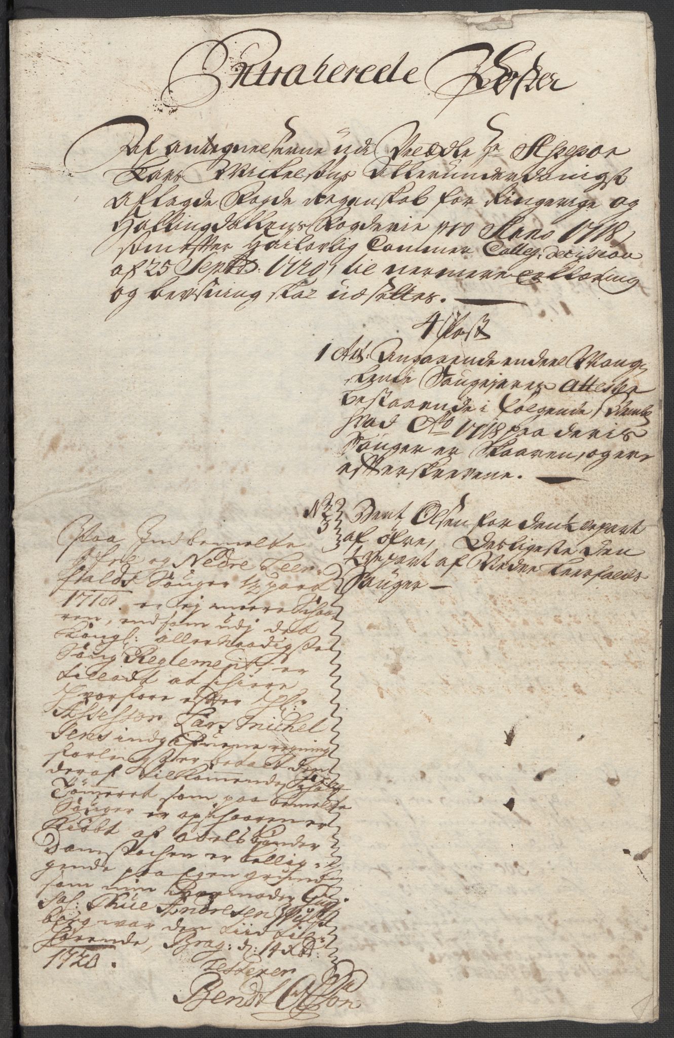 Rentekammeret inntil 1814, Reviderte regnskaper, Fogderegnskap, RA/EA-4092/R23/L1476: Fogderegnskap Ringerike og Hallingdal, 1718, p. 426