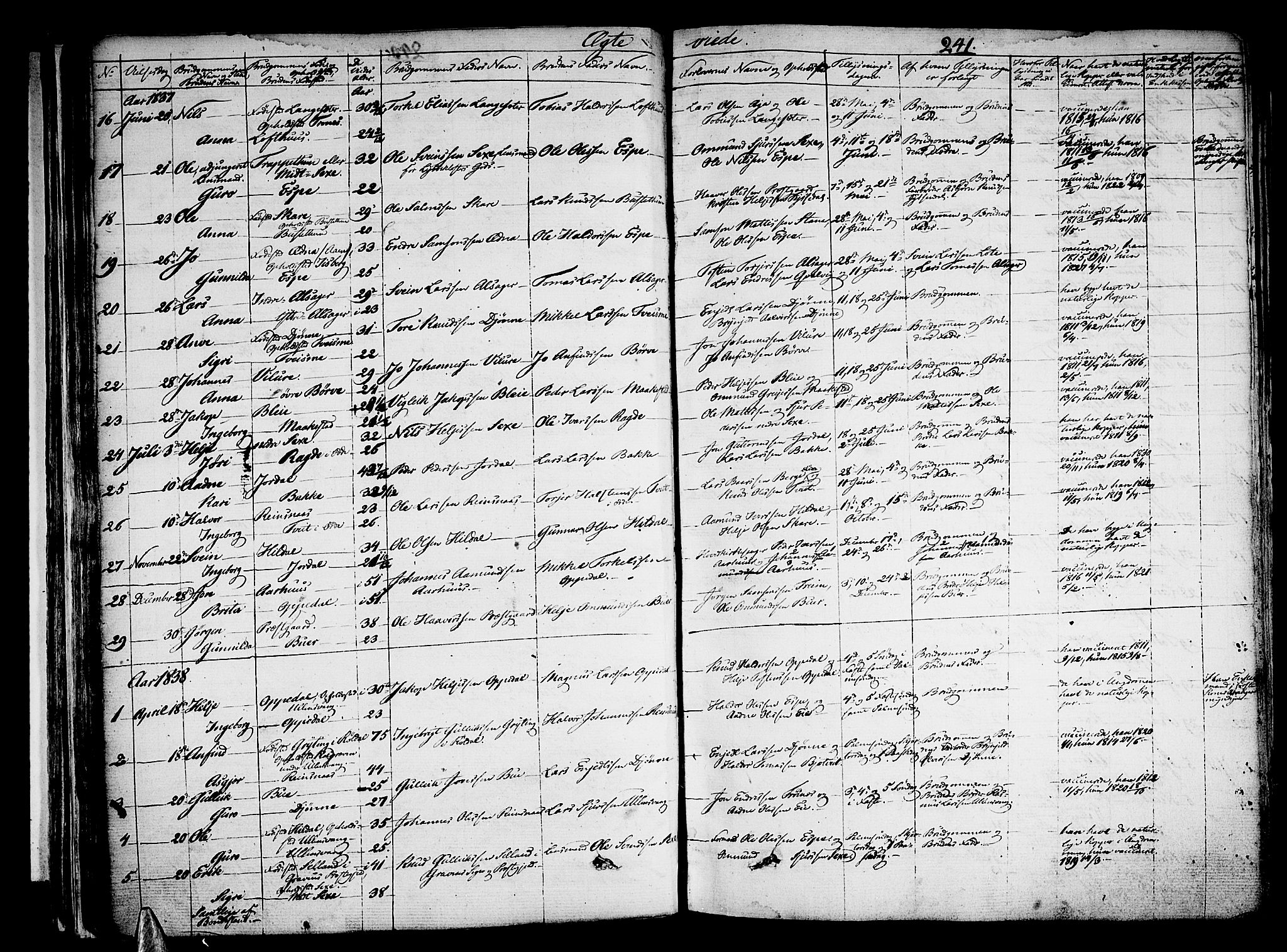 Ullensvang sokneprestembete, AV/SAB-A-78701/H/Haa: Parish register (official) no. A 10, 1825-1853, p. 241