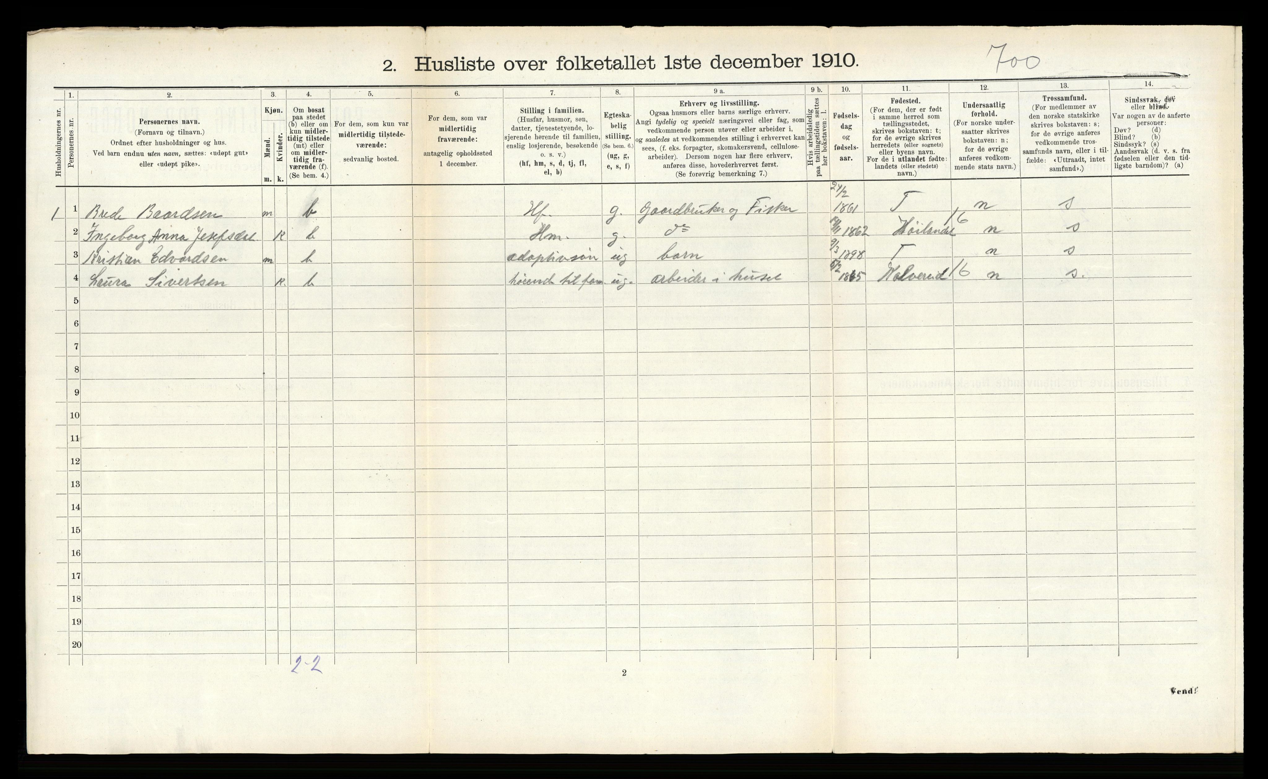 RA, 1910 census for Nærøy, 1910, p. 602