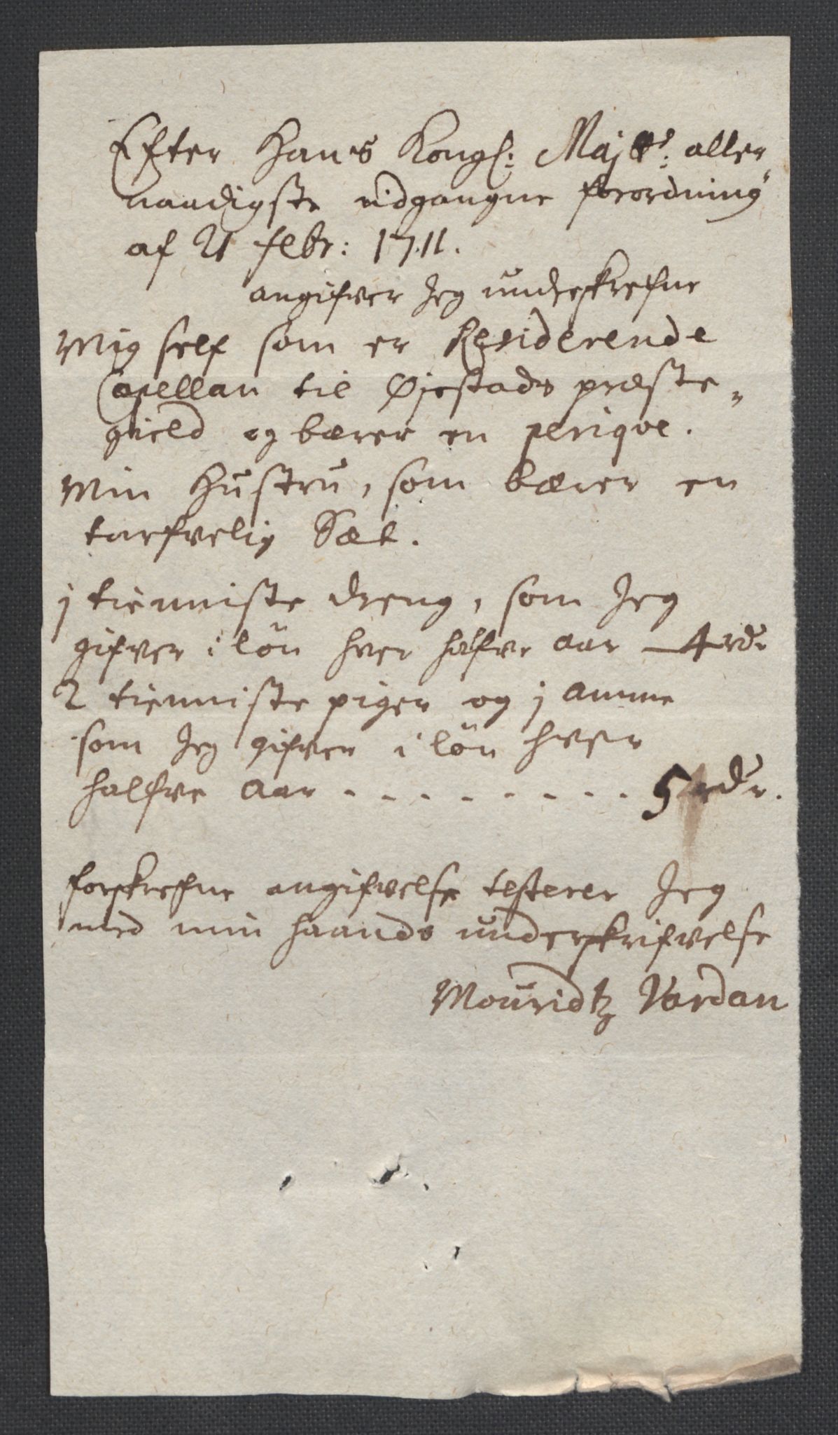 Rentekammeret inntil 1814, Reviderte regnskaper, Fogderegnskap, AV/RA-EA-4092/R39/L2319: Fogderegnskap Nedenes, 1710-1711, p. 655