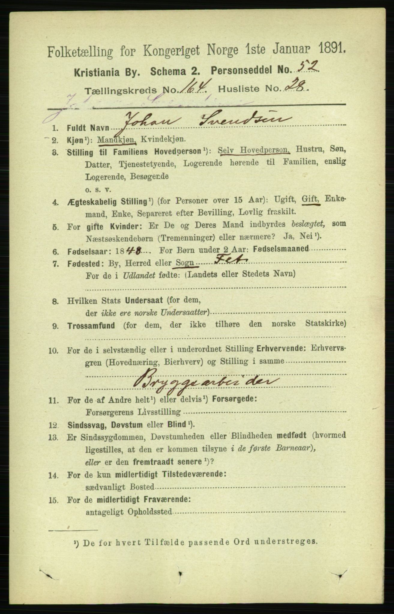 RA, 1891 census for 0301 Kristiania, 1891, p. 95236