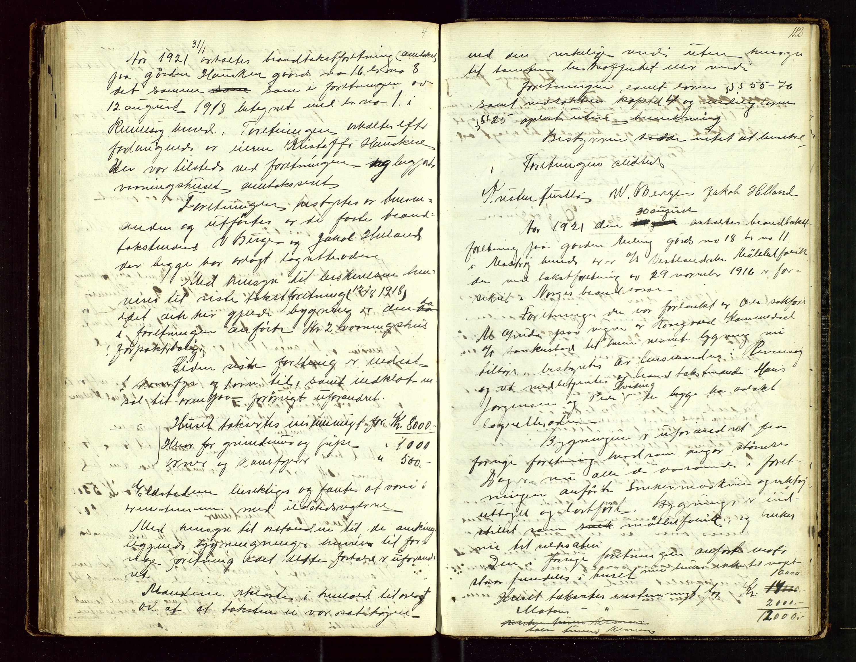 Rennesøy lensmannskontor, AV/SAST-A-100165/Goa/L0001: "Brandtaxations-Protocol for Rennesøe Thinglag", 1846-1923, p. 111b-112a