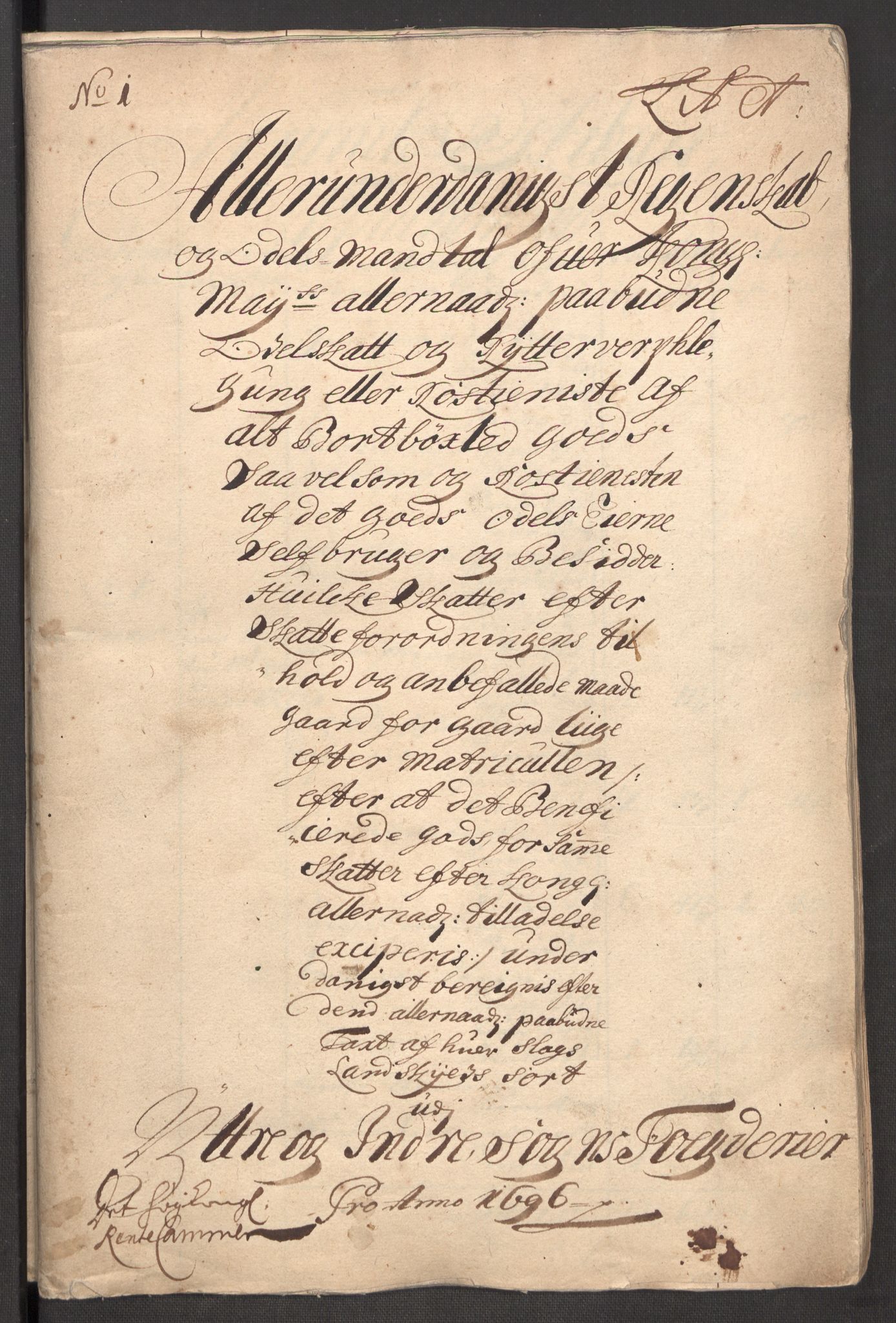 Rentekammeret inntil 1814, Reviderte regnskaper, Fogderegnskap, RA/EA-4092/R52/L3309: Fogderegnskap Sogn, 1696-1697, p. 10