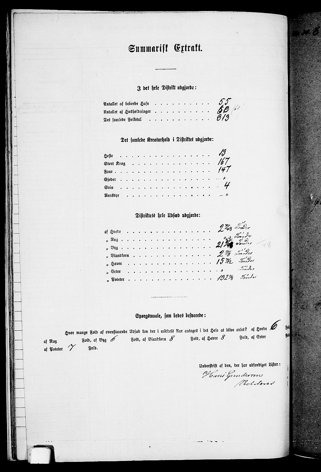 RA, 1865 census for Oddernes, 1865, p. 140