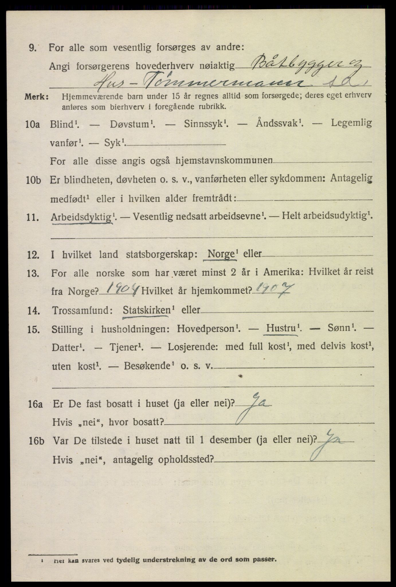SAK, 1920 census for Sør-Audnedal, 1920, p. 5582