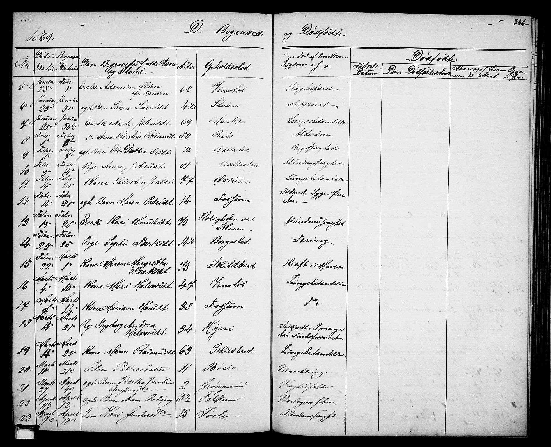 Gjerpen kirkebøker, AV/SAKO-A-265/G/Ga/L0001: Parish register (copy) no. I 1, 1864-1882, p. 346