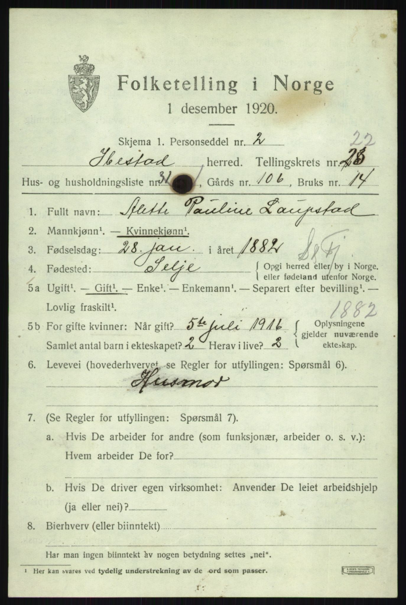 SATØ, 1920 census for Ibestad, 1920, p. 12371