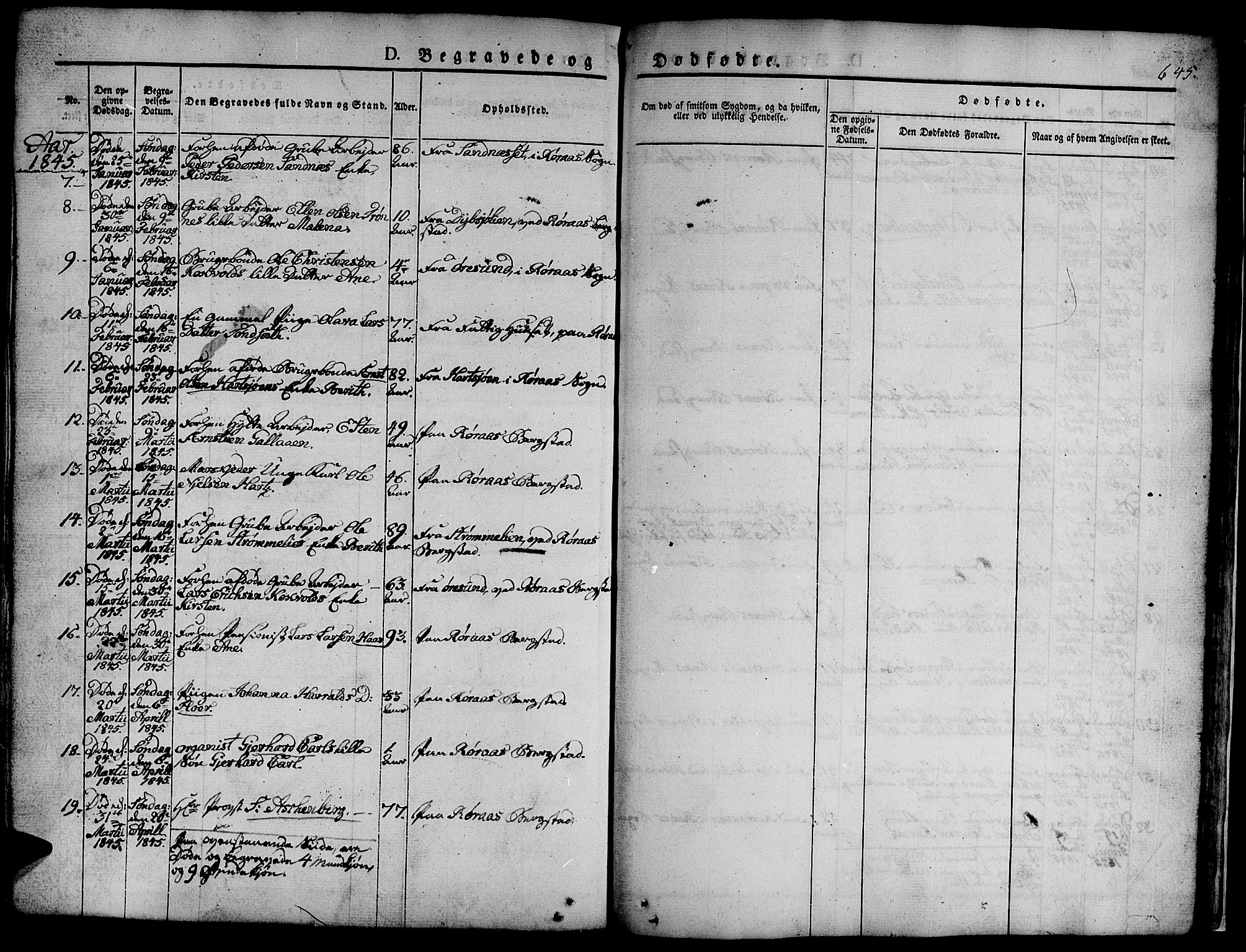 Ministerialprotokoller, klokkerbøker og fødselsregistre - Sør-Trøndelag, SAT/A-1456/681/L0939: Parish register (copy) no. 681C03, 1829-1855, p. 645