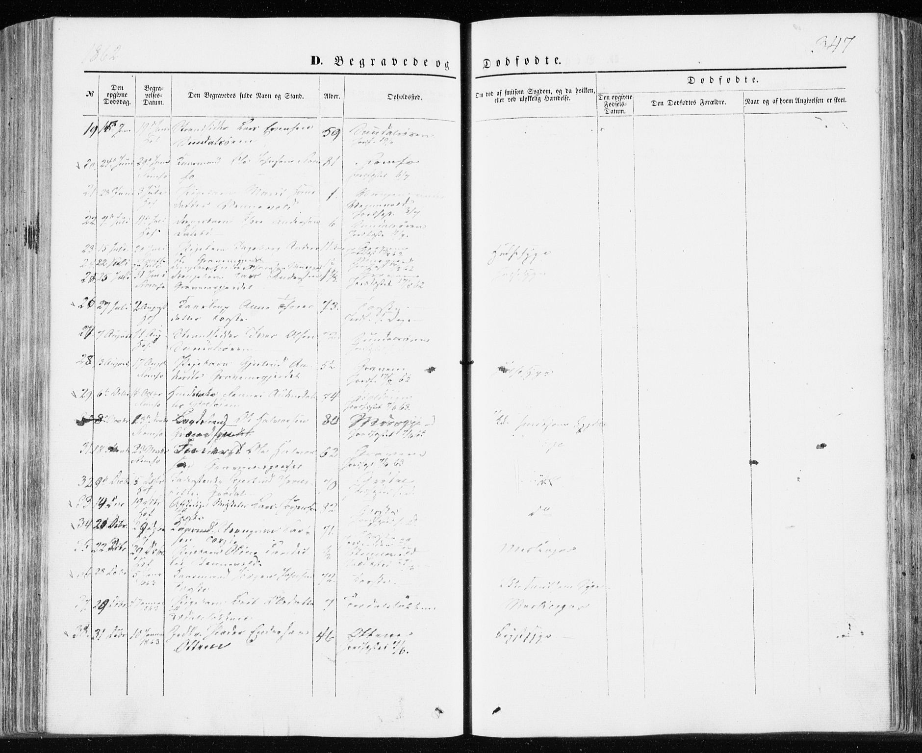 Ministerialprotokoller, klokkerbøker og fødselsregistre - Møre og Romsdal, SAT/A-1454/590/L1013: Parish register (official) no. 590A05, 1847-1877, p. 347