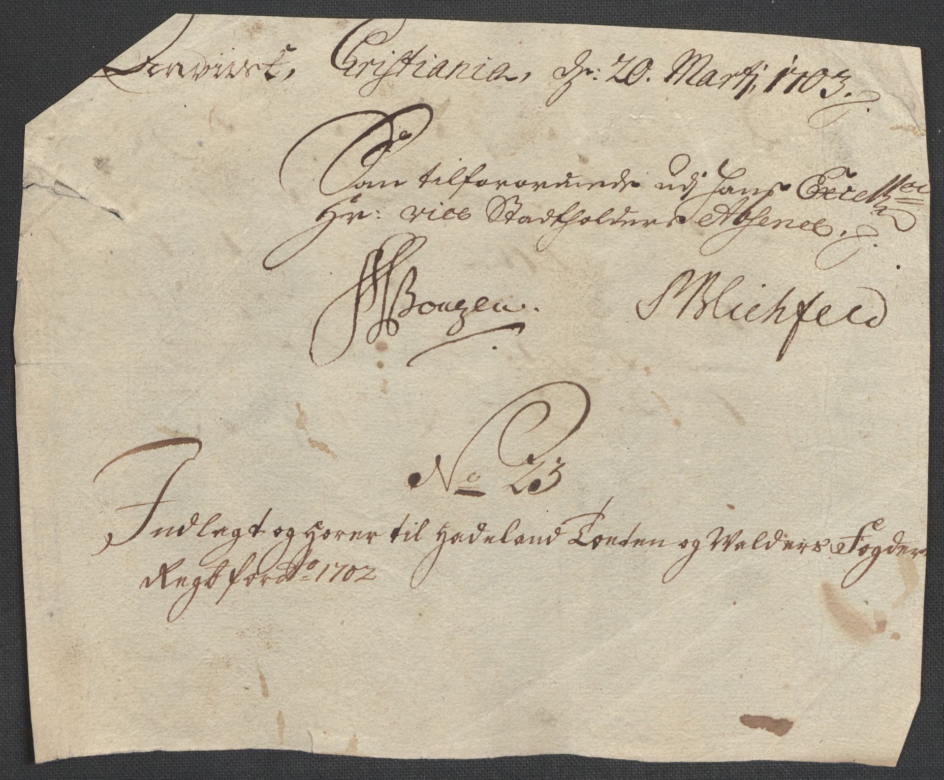 Rentekammeret inntil 1814, Reviderte regnskaper, Fogderegnskap, AV/RA-EA-4092/R18/L1300: Fogderegnskap Hadeland, Toten og Valdres, 1702, p. 441