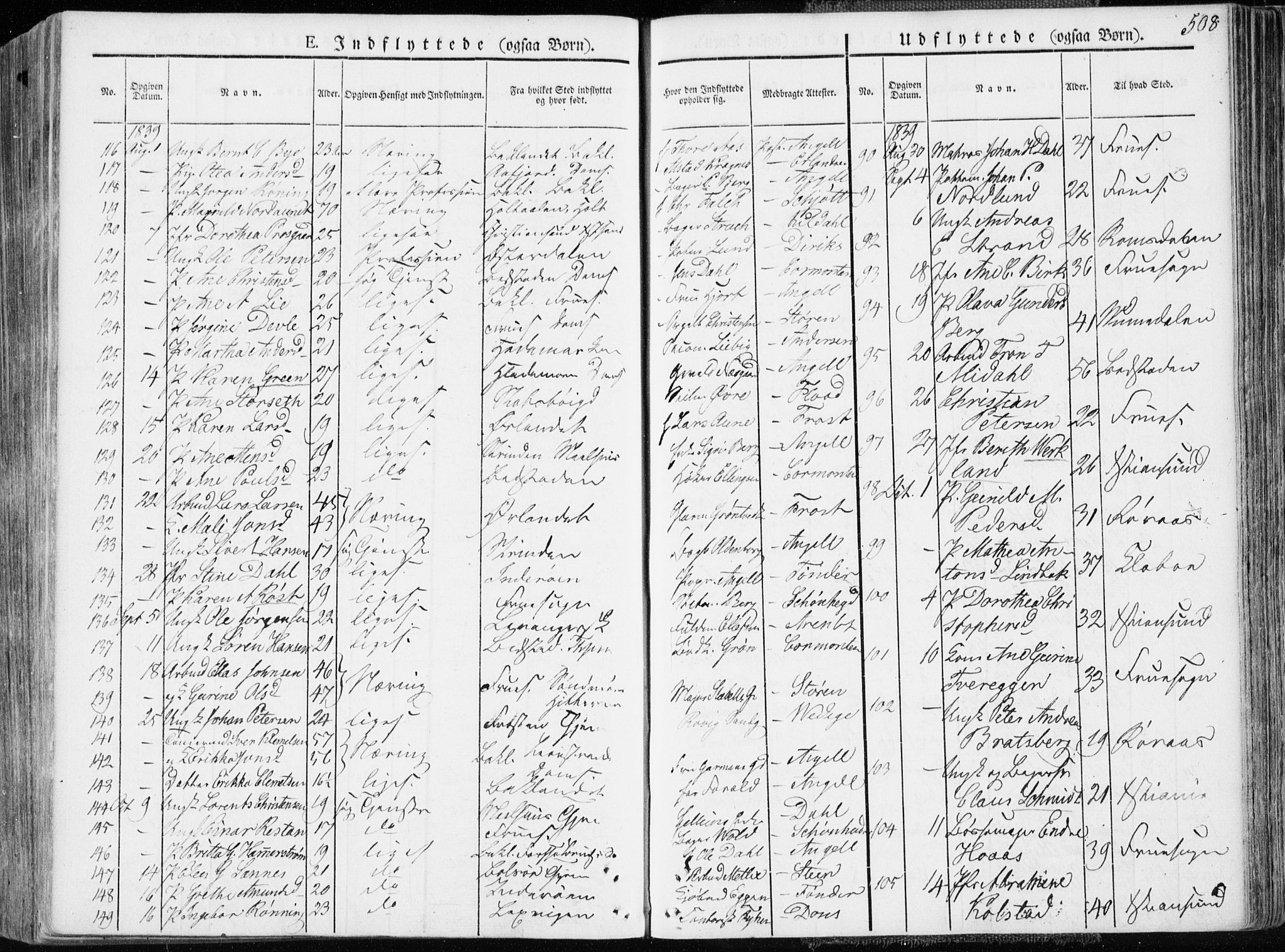 Ministerialprotokoller, klokkerbøker og fødselsregistre - Sør-Trøndelag, SAT/A-1456/601/L0047: Parish register (official) no. 601A15, 1831-1839, p. 508