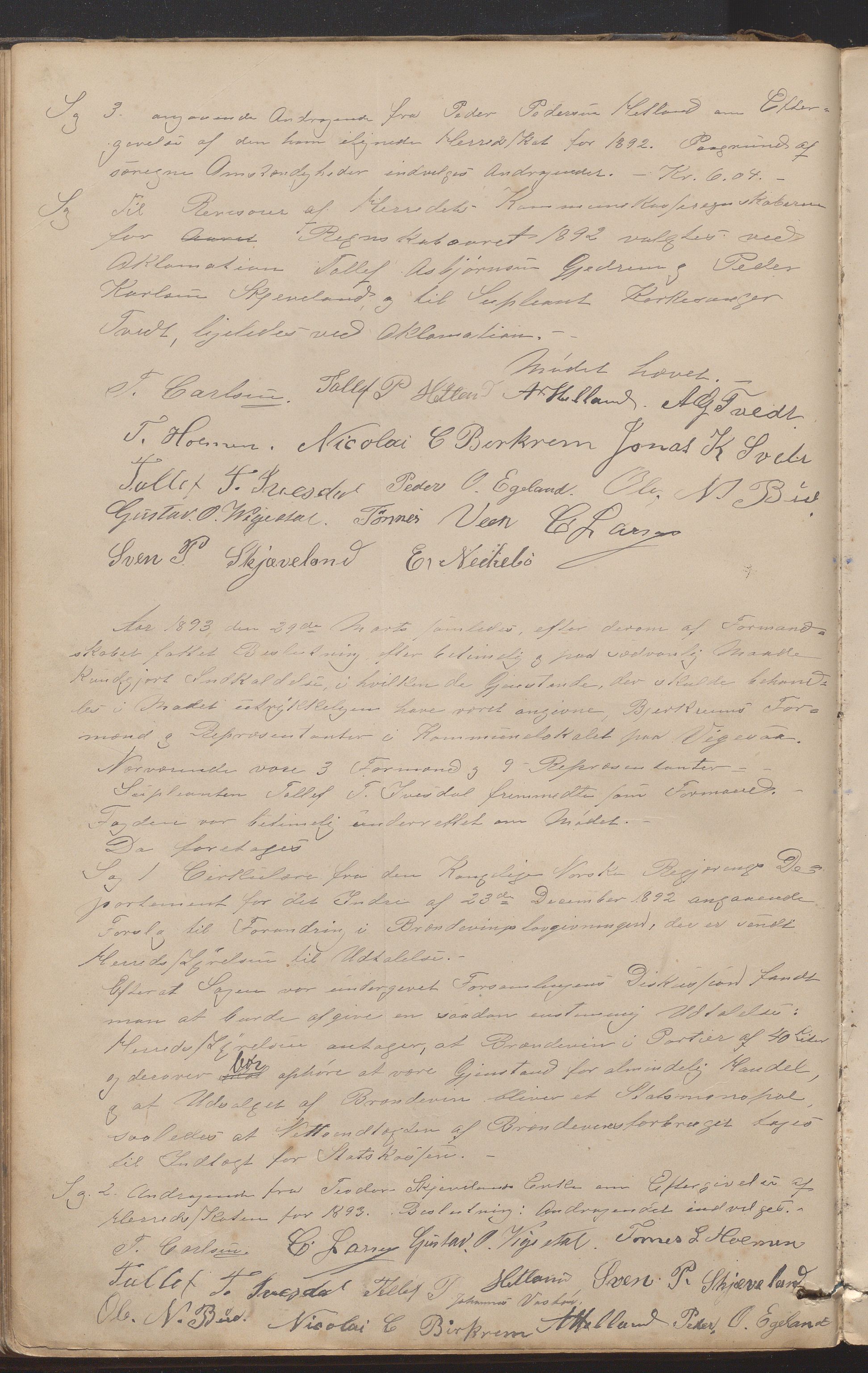 Bjerkreim kommune - Formannskapet/Sentraladministrasjonen, IKAR/K-101531/A/Aa/L0002: Møtebok, 1884-1903, p. 84b