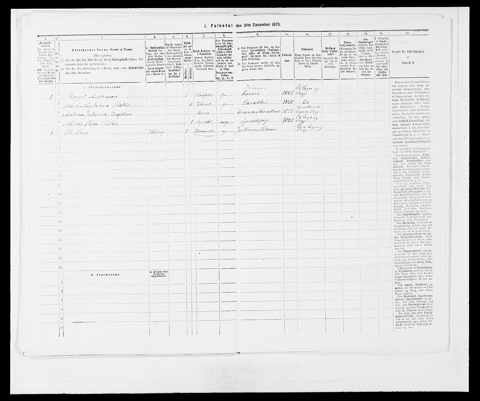 SAB, 1875 census for 1224P Kvinnherad, 1875, p. 366