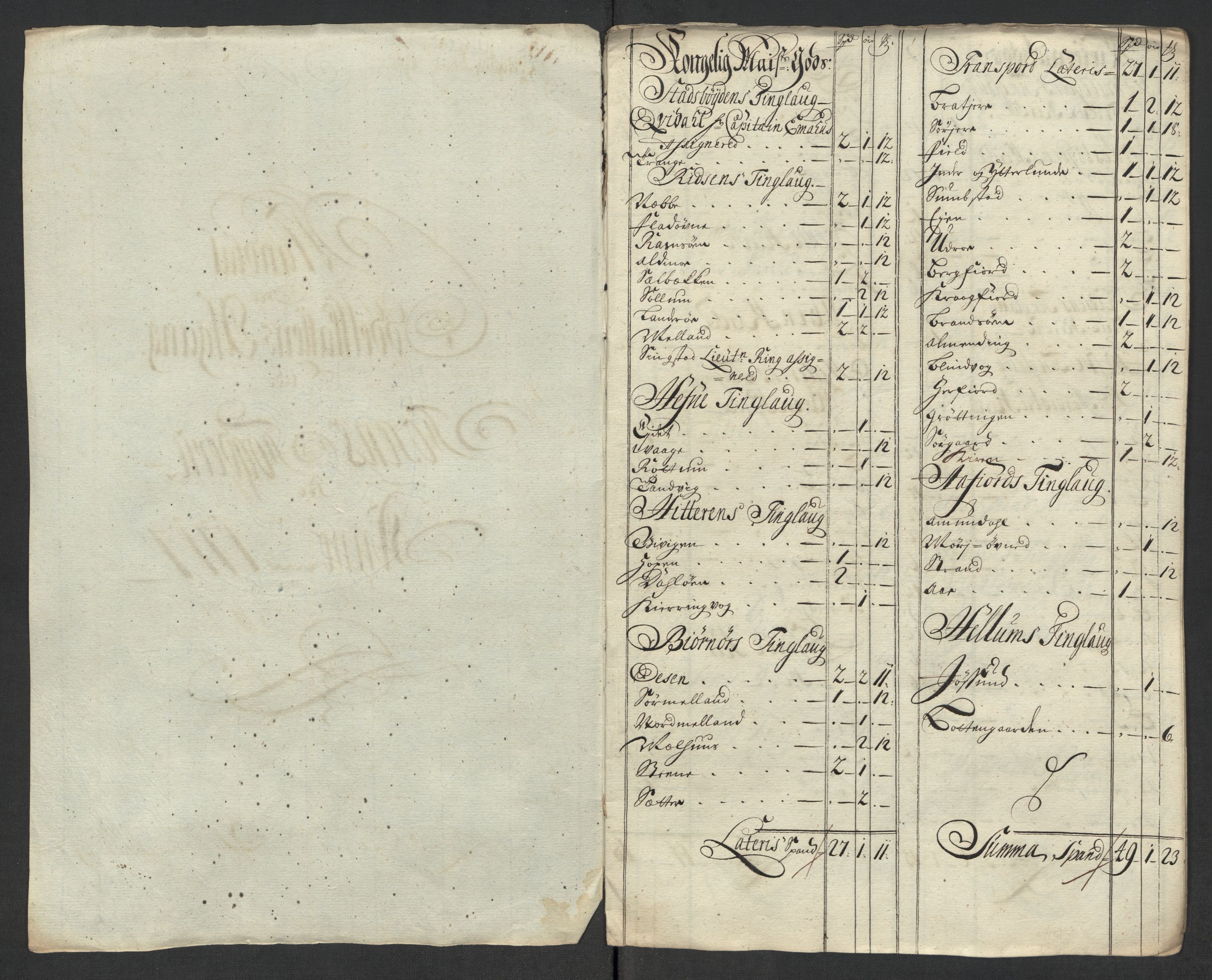 Rentekammeret inntil 1814, Reviderte regnskaper, Fogderegnskap, AV/RA-EA-4092/R57/L3865: Fogderegnskap Fosen, 1717, p. 209