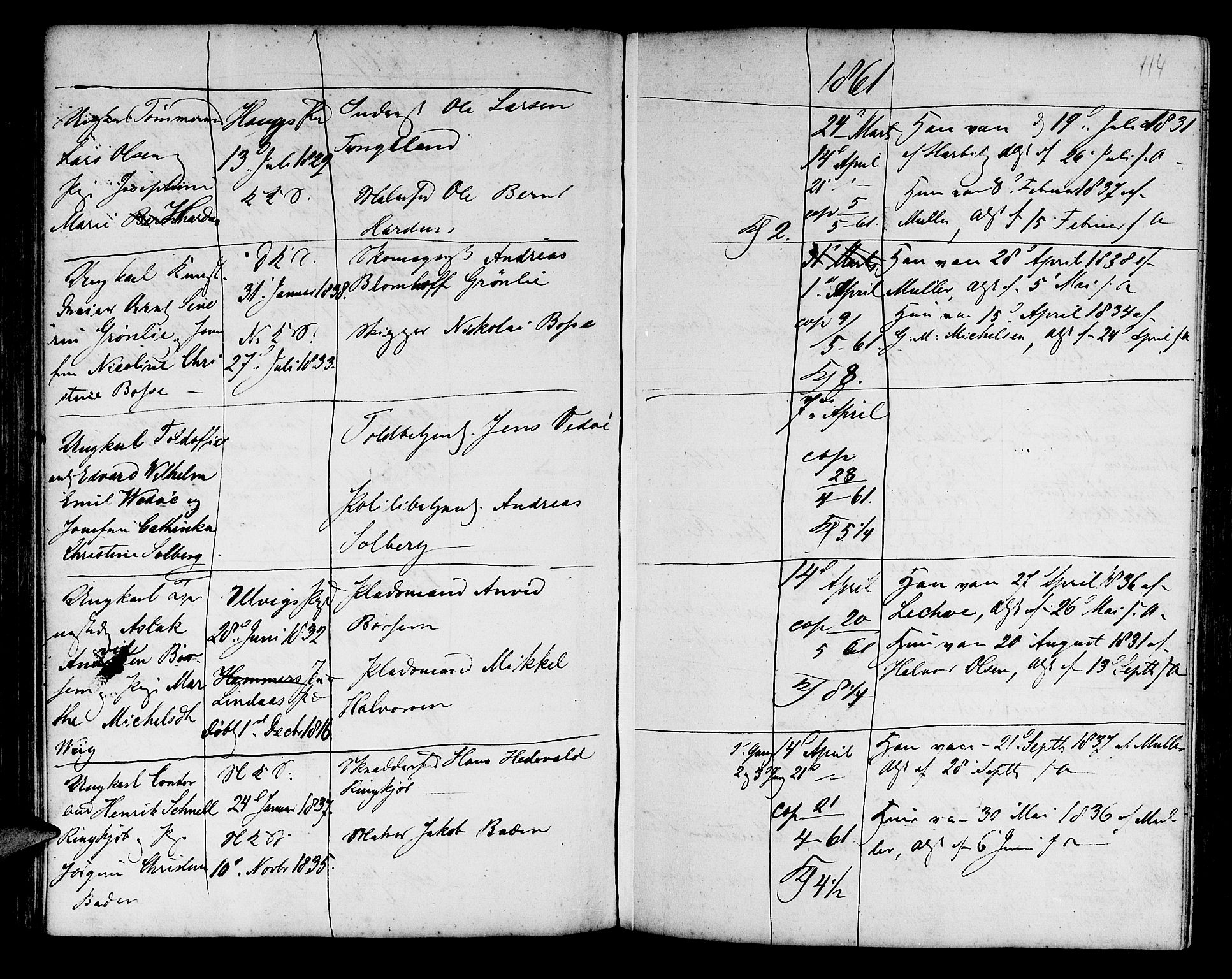 Korskirken sokneprestembete, SAB/A-76101/H/Haa/L0009: Parish register (official) no. A 9, 1743-1861, p. 114