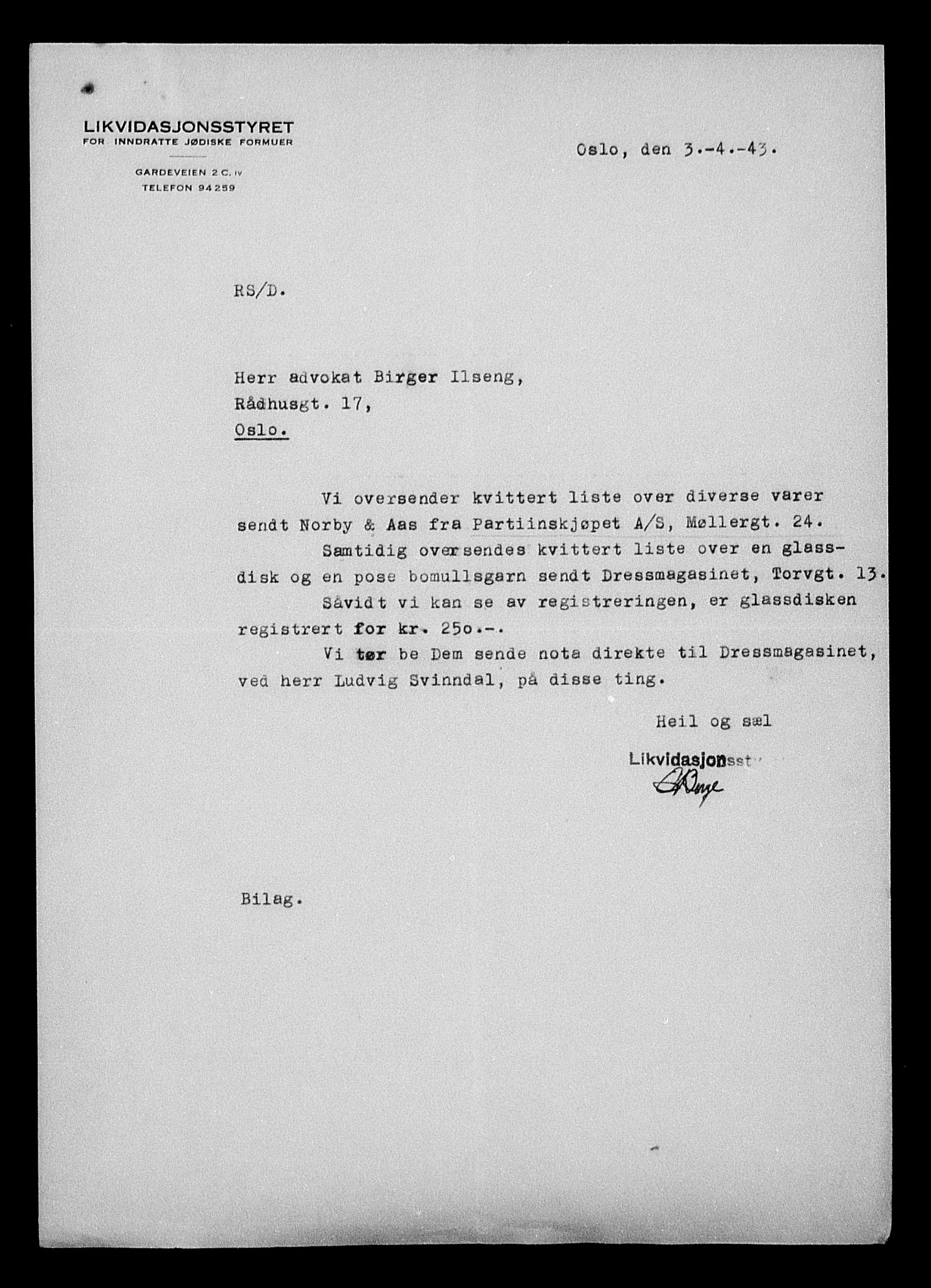 Justisdepartementet, Tilbakeføringskontoret for inndratte formuer, AV/RA-S-1564/H/Hc/Hcc/L0948: --, 1945-1947, p. 95