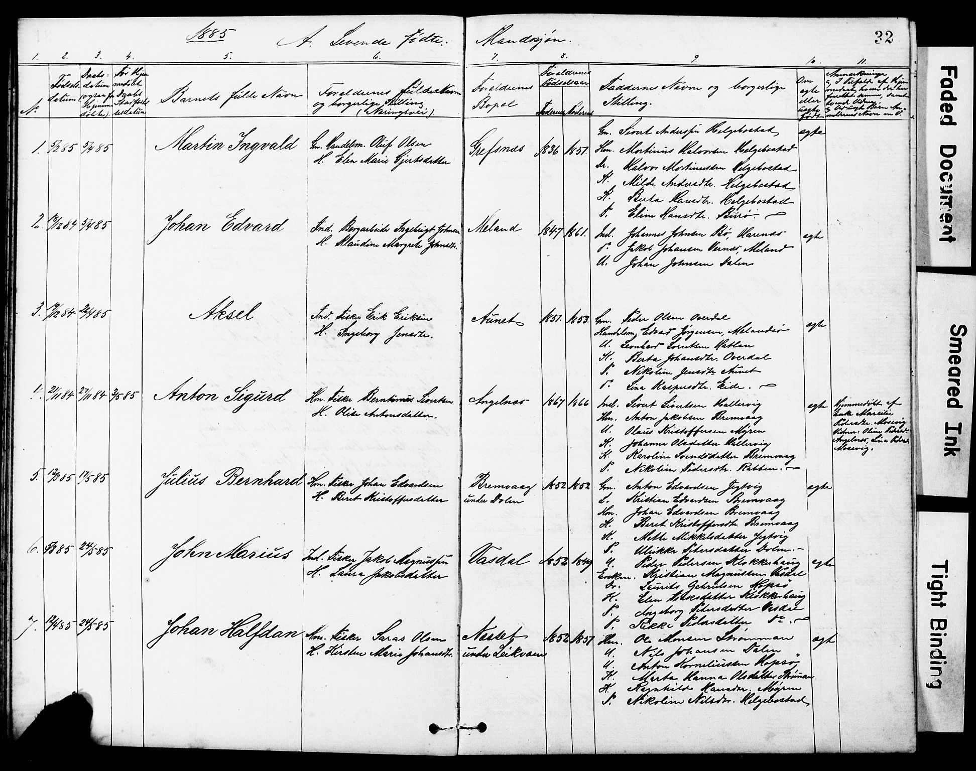 Ministerialprotokoller, klokkerbøker og fødselsregistre - Sør-Trøndelag, SAT/A-1456/634/L0541: Parish register (copy) no. 634C03, 1874-1891, p. 32