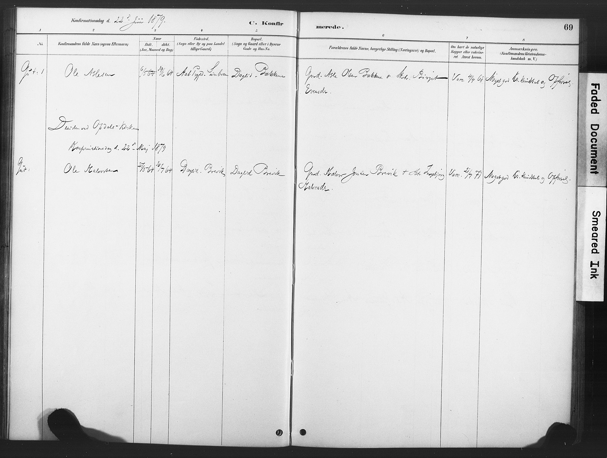 Nore kirkebøker, SAKO/A-238/F/Fd/L0001: Parish register (official) no. IV 1, 1878-1918, p. 69