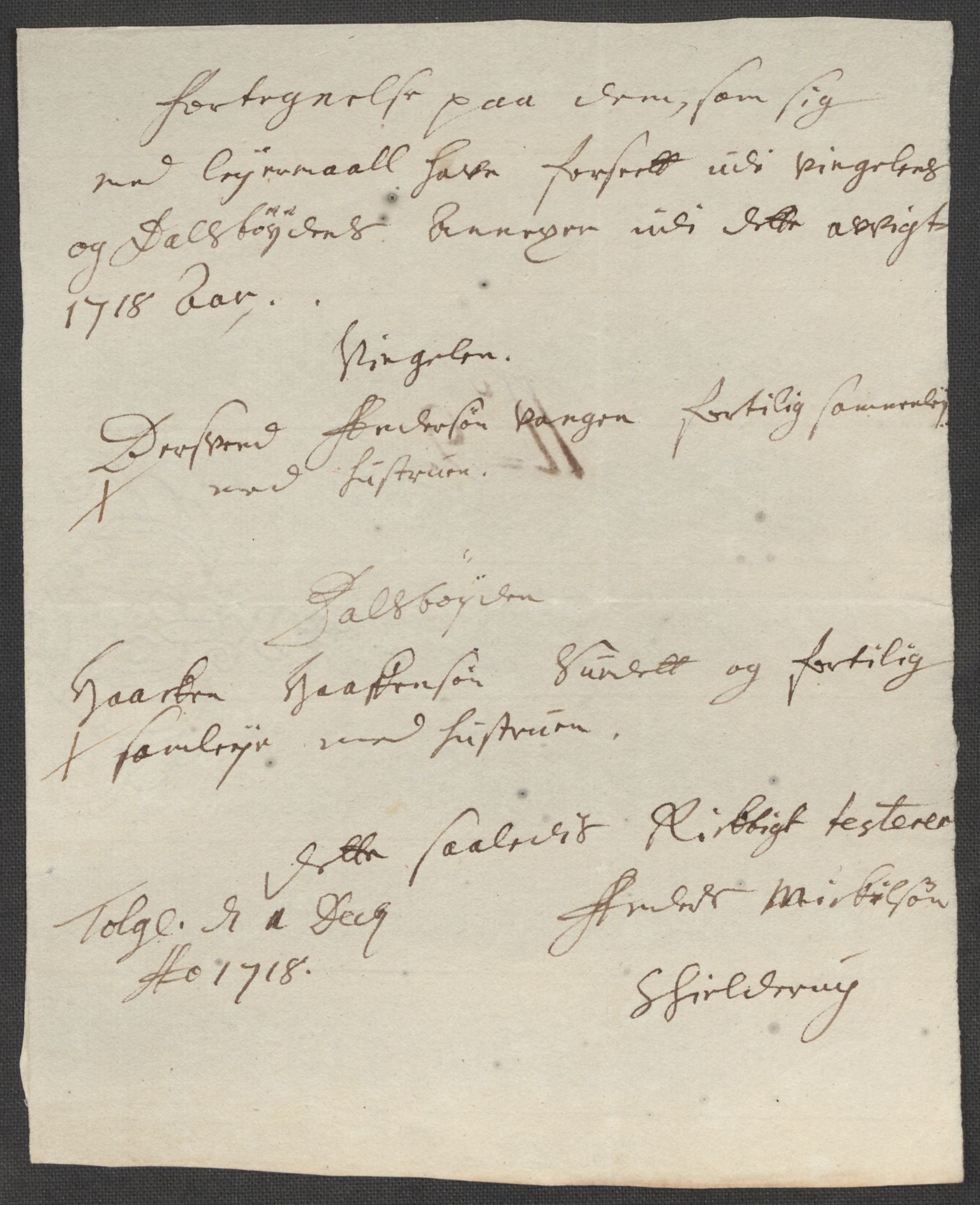 Rentekammeret inntil 1814, Reviderte regnskaper, Fogderegnskap, AV/RA-EA-4092/R13/L0857: Fogderegnskap Solør, Odal og Østerdal, 1718, p. 189