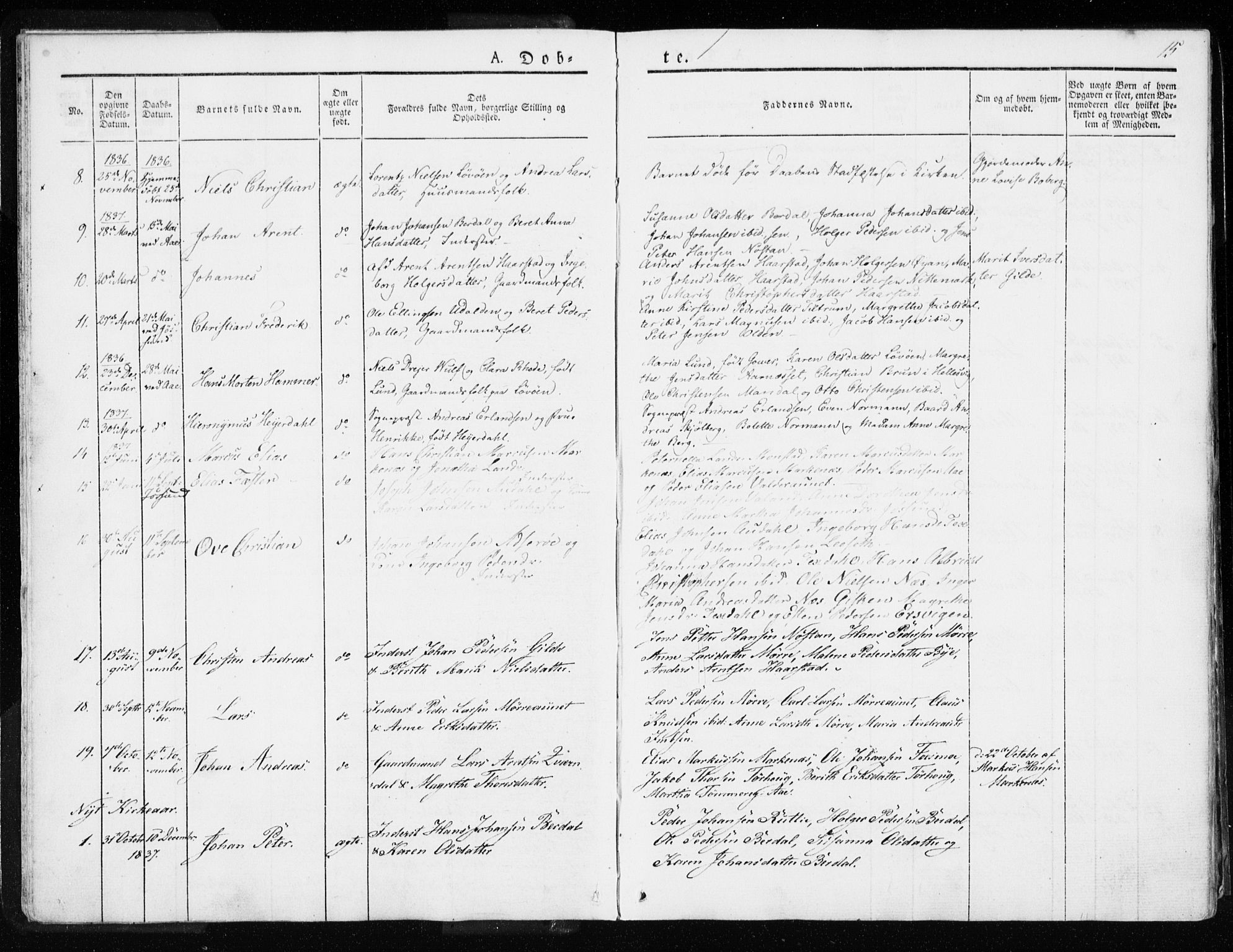 Ministerialprotokoller, klokkerbøker og fødselsregistre - Sør-Trøndelag, SAT/A-1456/655/L0676: Parish register (official) no. 655A05, 1830-1847, p. 15
