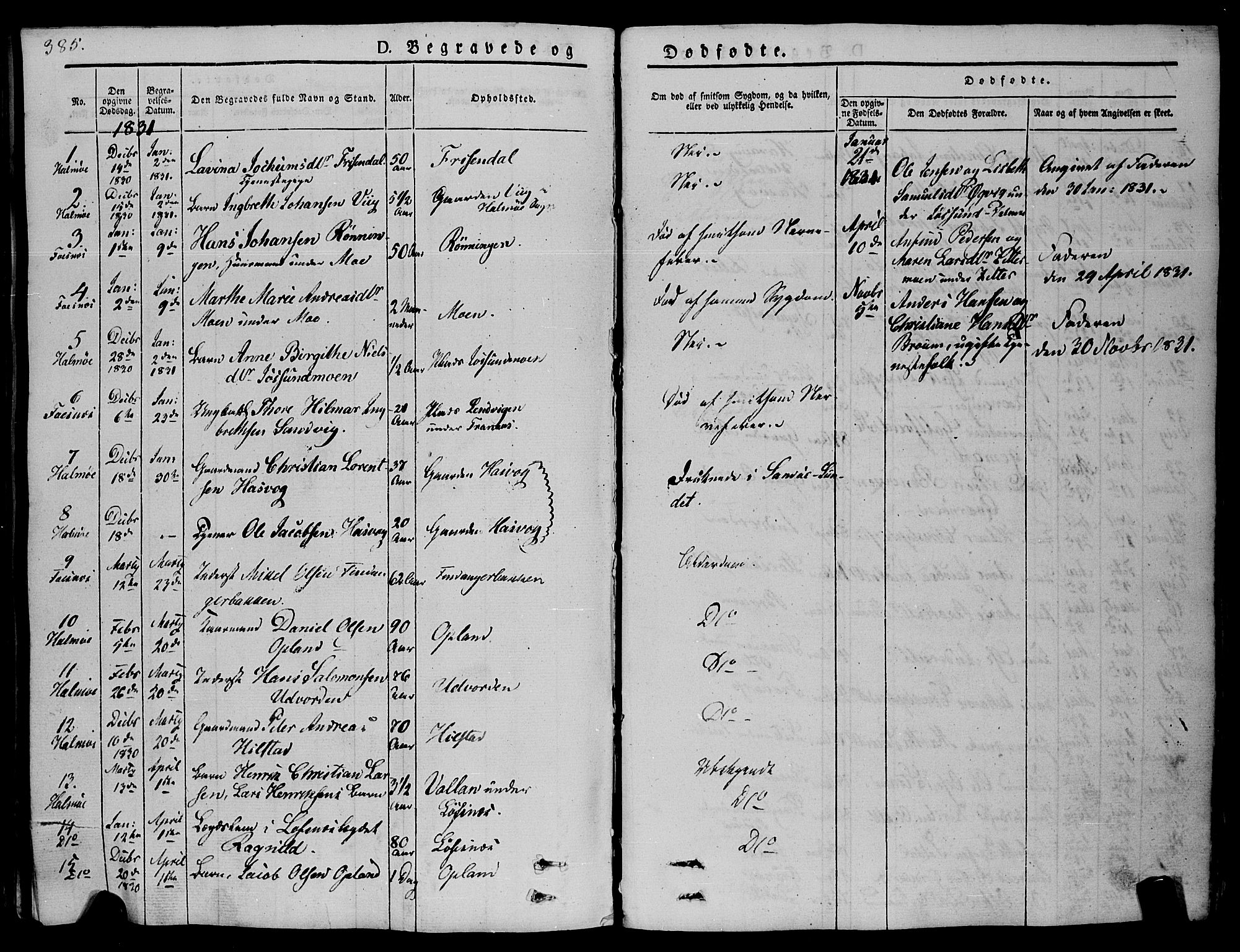 Ministerialprotokoller, klokkerbøker og fødselsregistre - Nord-Trøndelag, SAT/A-1458/773/L0614: Parish register (official) no. 773A05, 1831-1856, p. 385