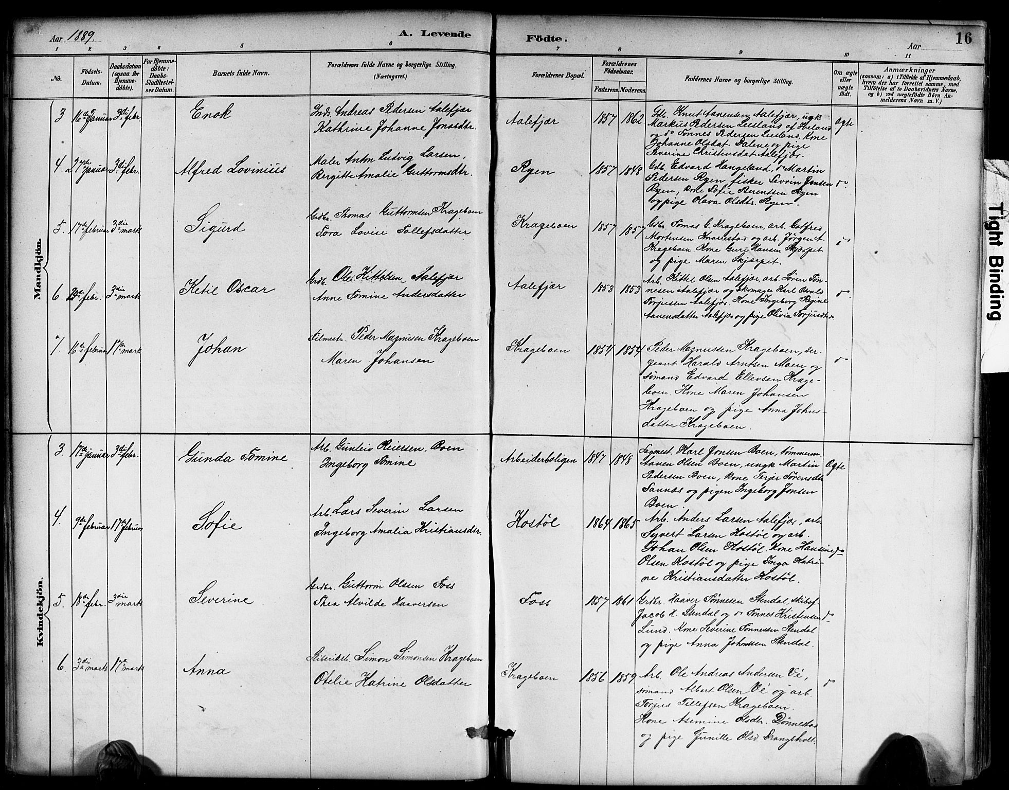 Tveit sokneprestkontor, SAK/1111-0043/F/Fb/L0004: Parish register (copy) no. B 4, 1887-1914, p. 16