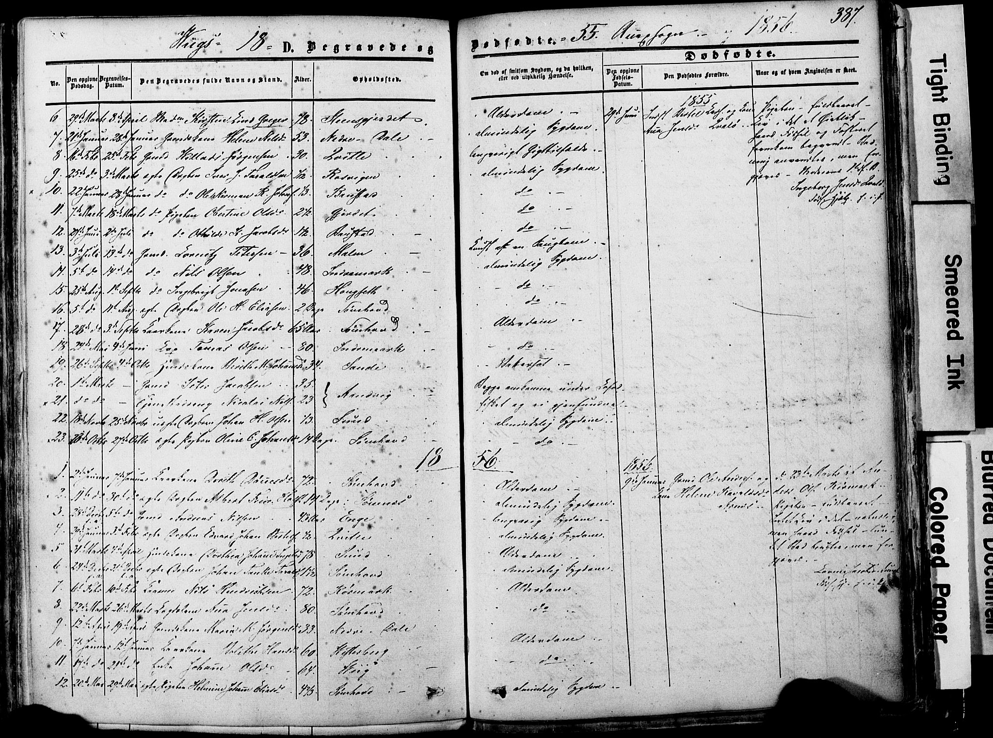 Ministerialprotokoller, klokkerbøker og fødselsregistre - Nordland, AV/SAT-A-1459/812/L0176: Parish register (official) no. 812A05, 1834-1874, p. 387