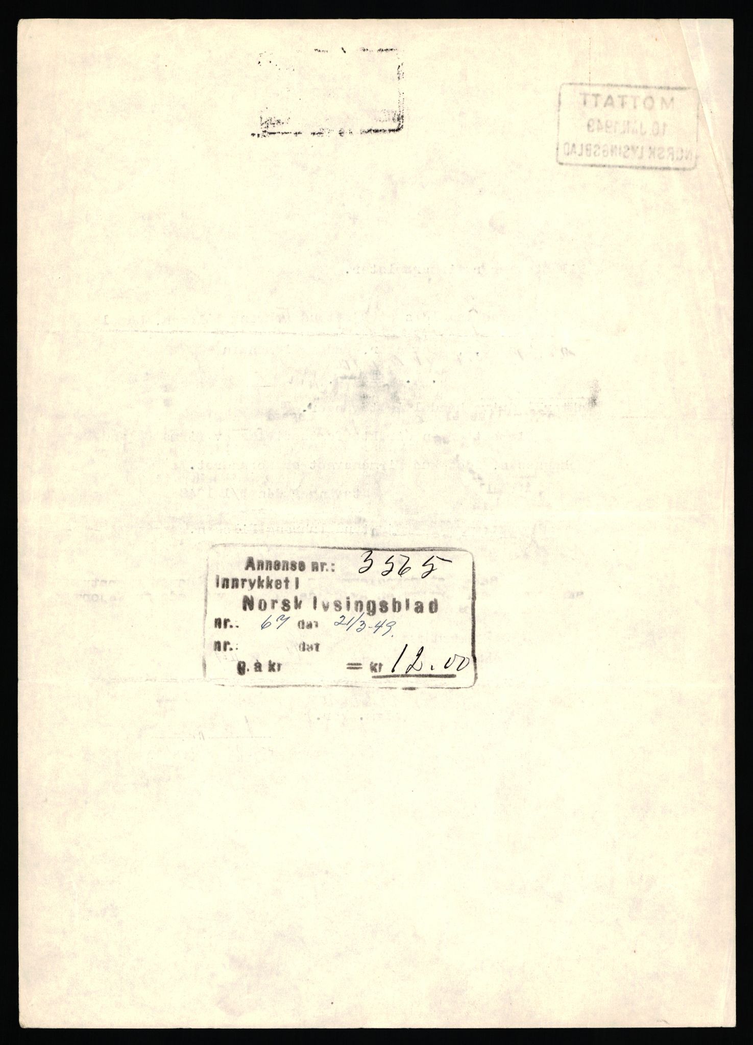 Stavanger byfogd, SAST/A-101408/002/J/Jd/Jde/L0002: Registreringsmeldinger og bilag. Enkeltmannsforetak, 351-750, 1905-1987, p. 345