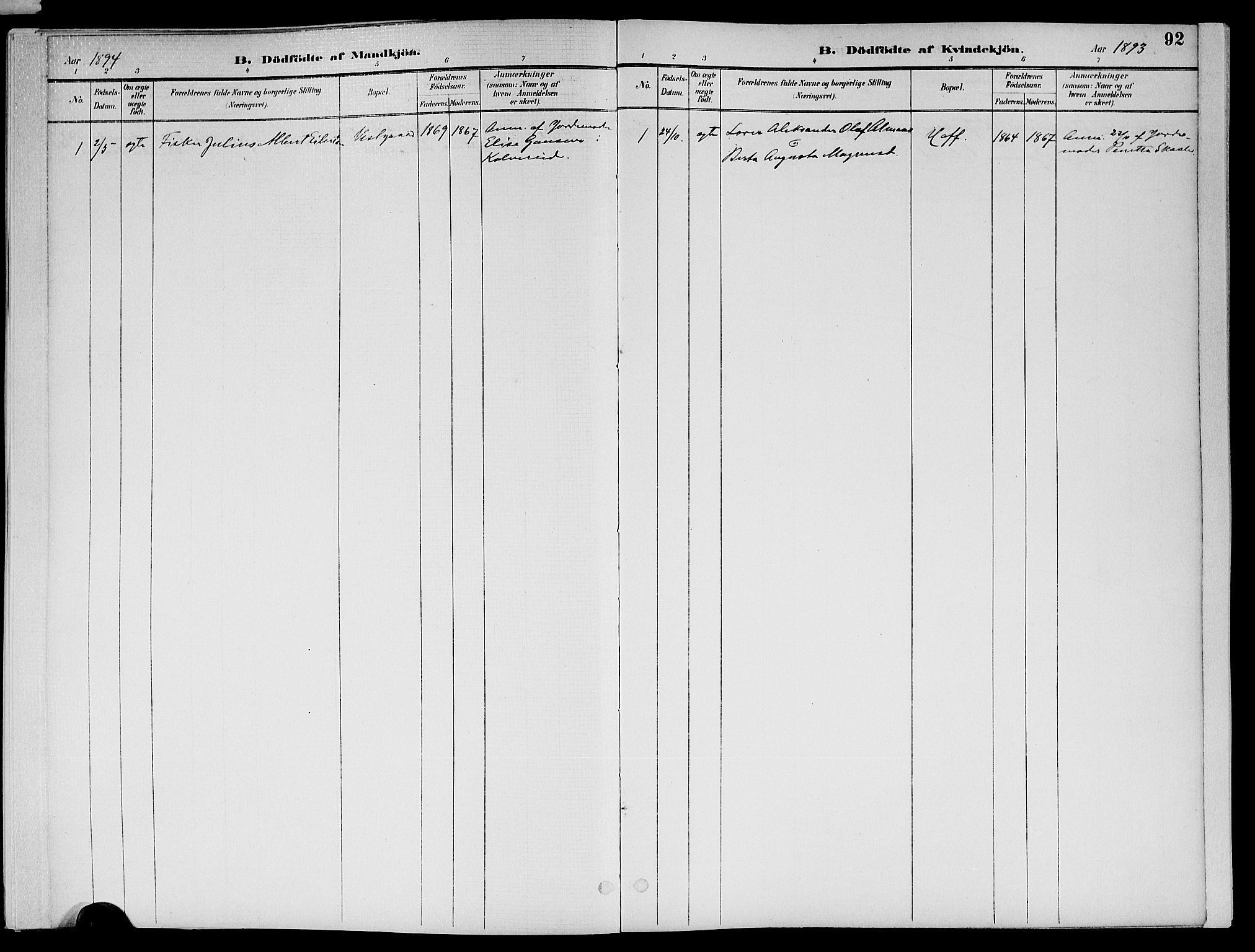 Ministerialprotokoller, klokkerbøker og fødselsregistre - Nord-Trøndelag, SAT/A-1458/773/L0617: Parish register (official) no. 773A08, 1887-1910, p. 92