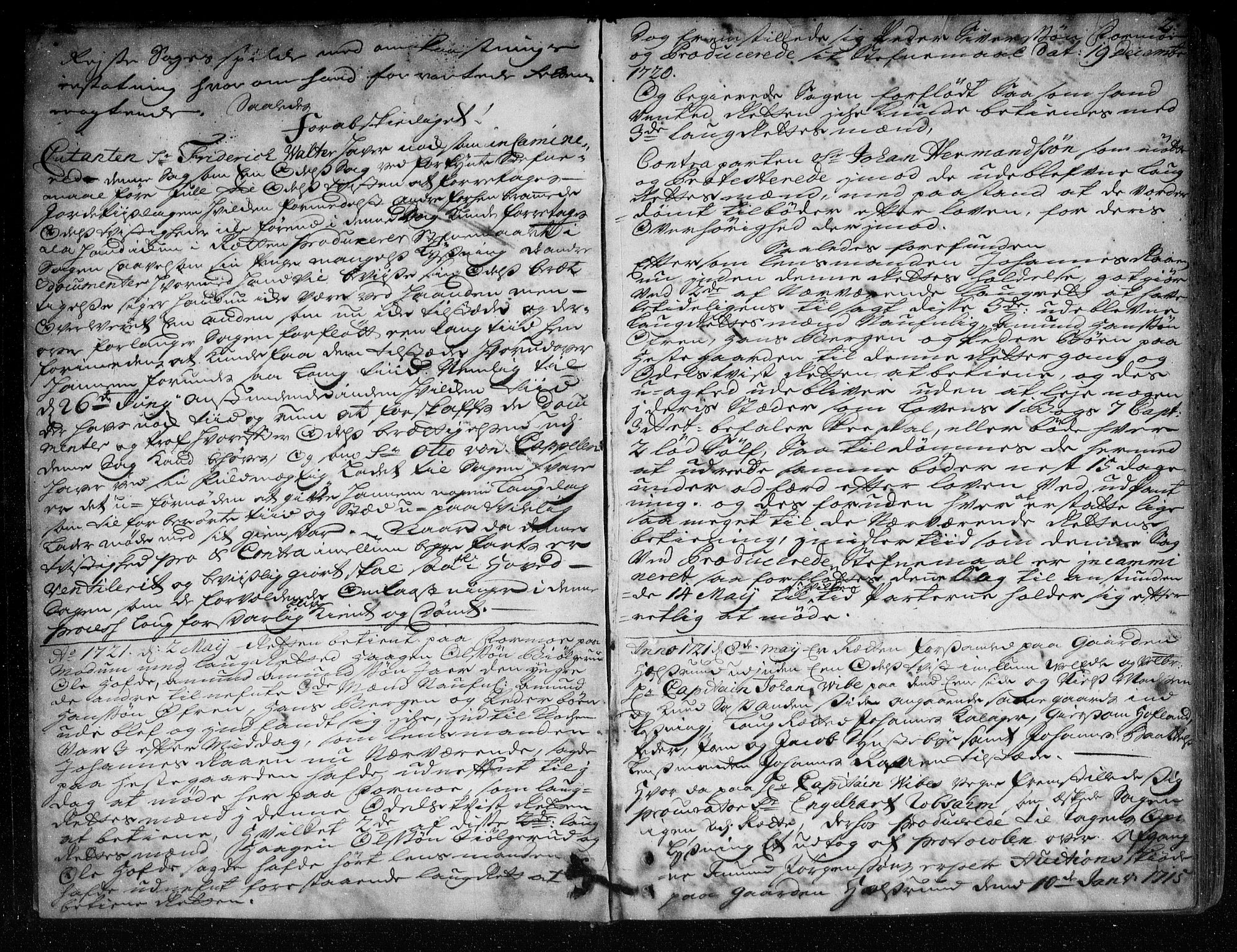 Eiker, Modum og Sigdal sorenskriveri, AV/SAKO-A-123/F/Fa/Faa/L0063: Tingbok, 1721-1722, p. 2
