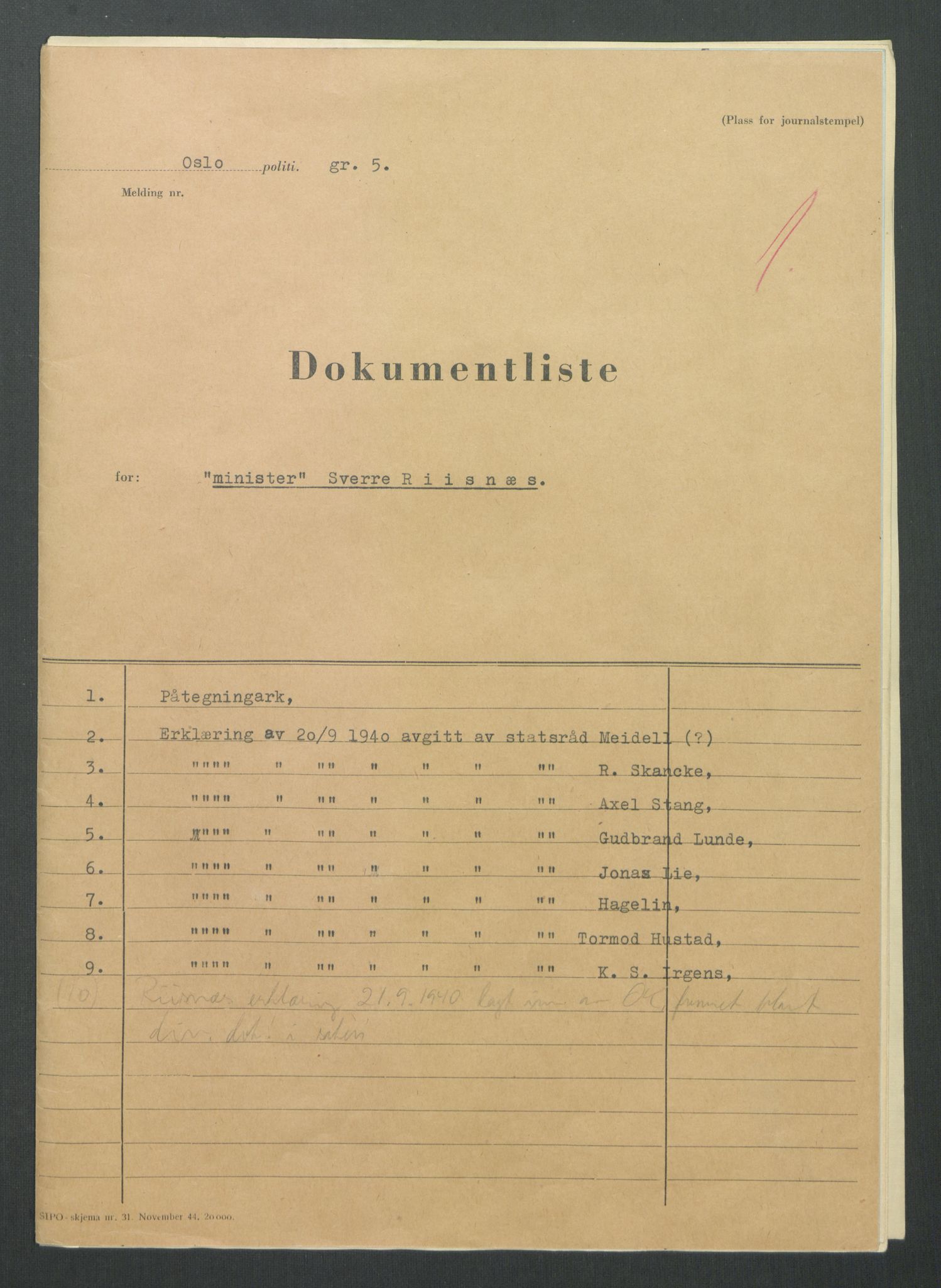Landssvikarkivet, Oslo politikammer, RA/S-3138-01/D/Di/L0001: Anr. 1559, 1945-1947, p. 2020
