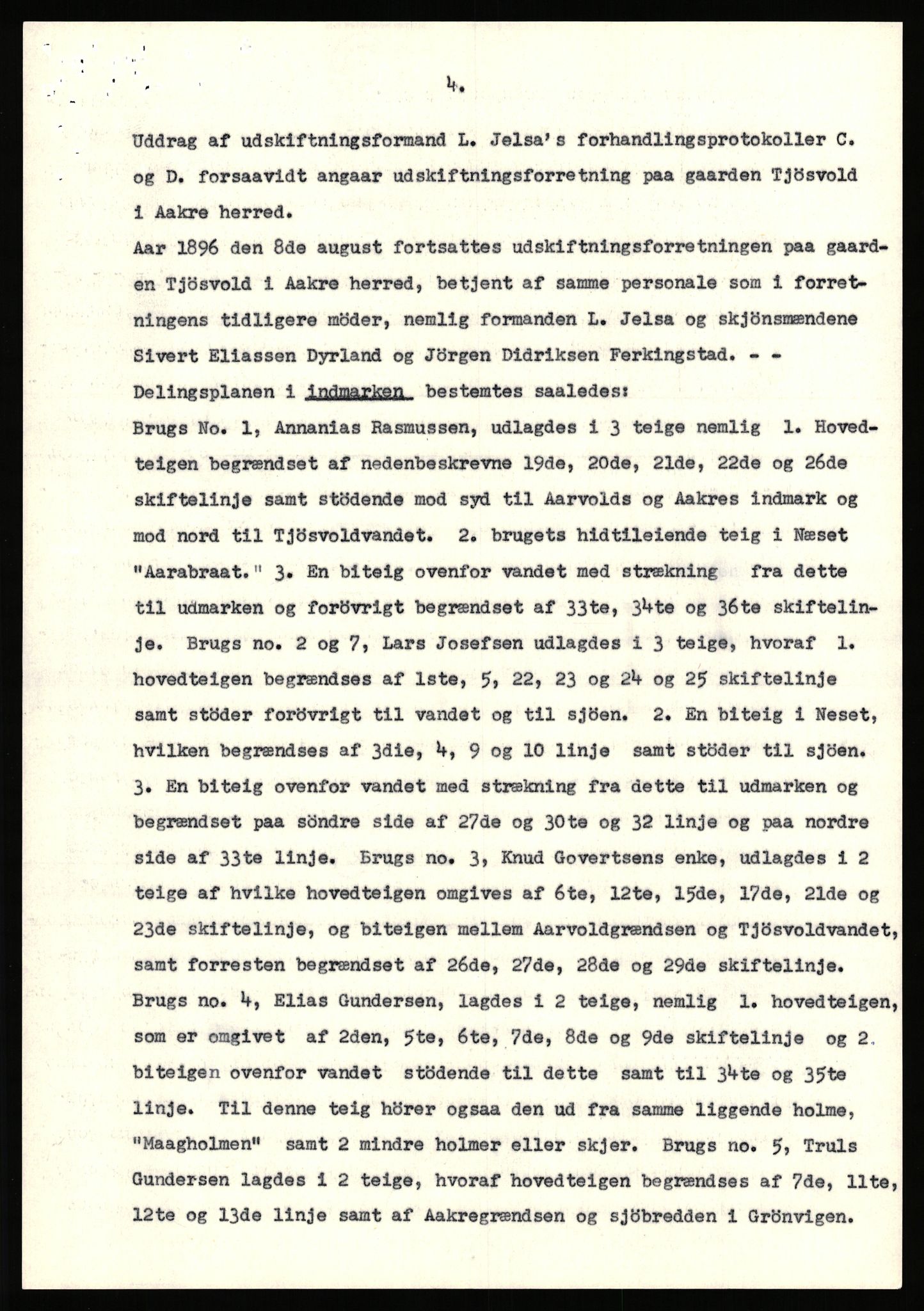 Statsarkivet i Stavanger, AV/SAST-A-101971/03/Y/Yj/L0087: Avskrifter sortert etter gårdsnavn: Tjemsland nordre - Todhammer, 1750-1930, p. 430