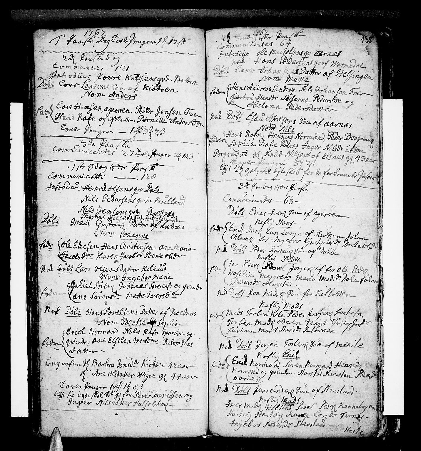 Trondenes sokneprestkontor, SATØ/S-1319/H/Ha/L0001kirke: Parish register (official) no. 1, 1744-1777, p. 135