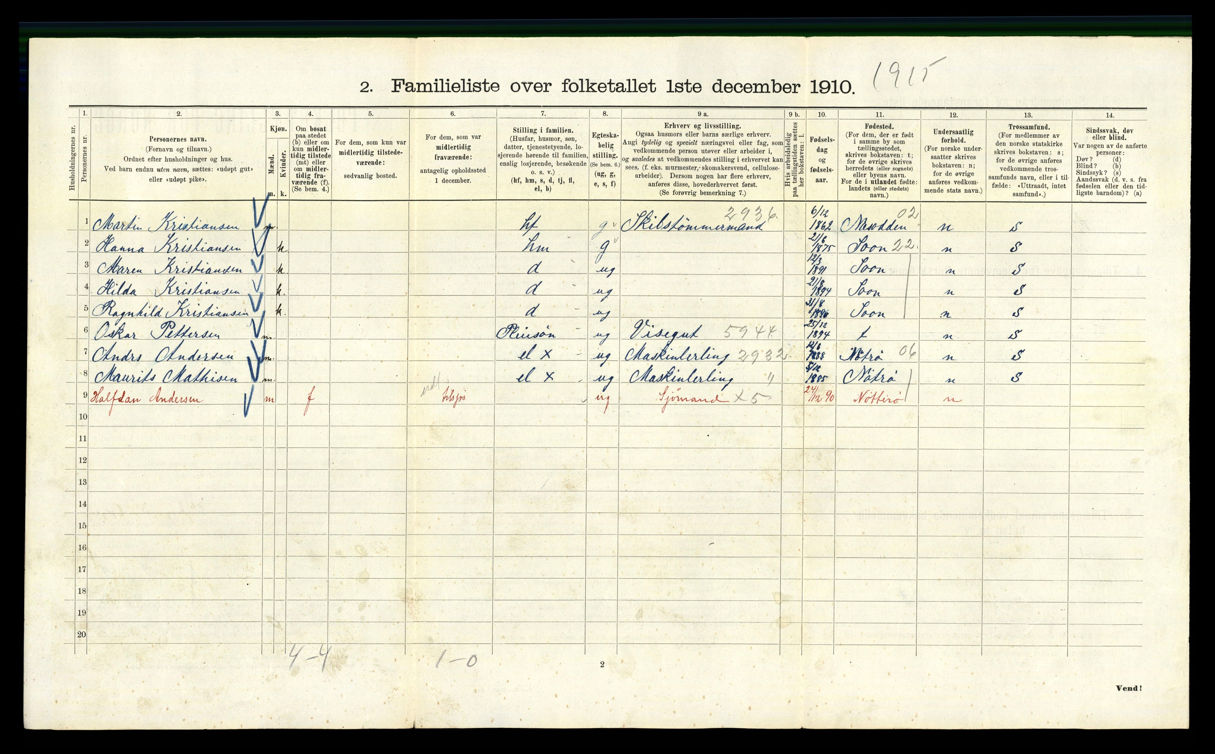 RA, 1910 census for Kristiania, 1910, p. 45858