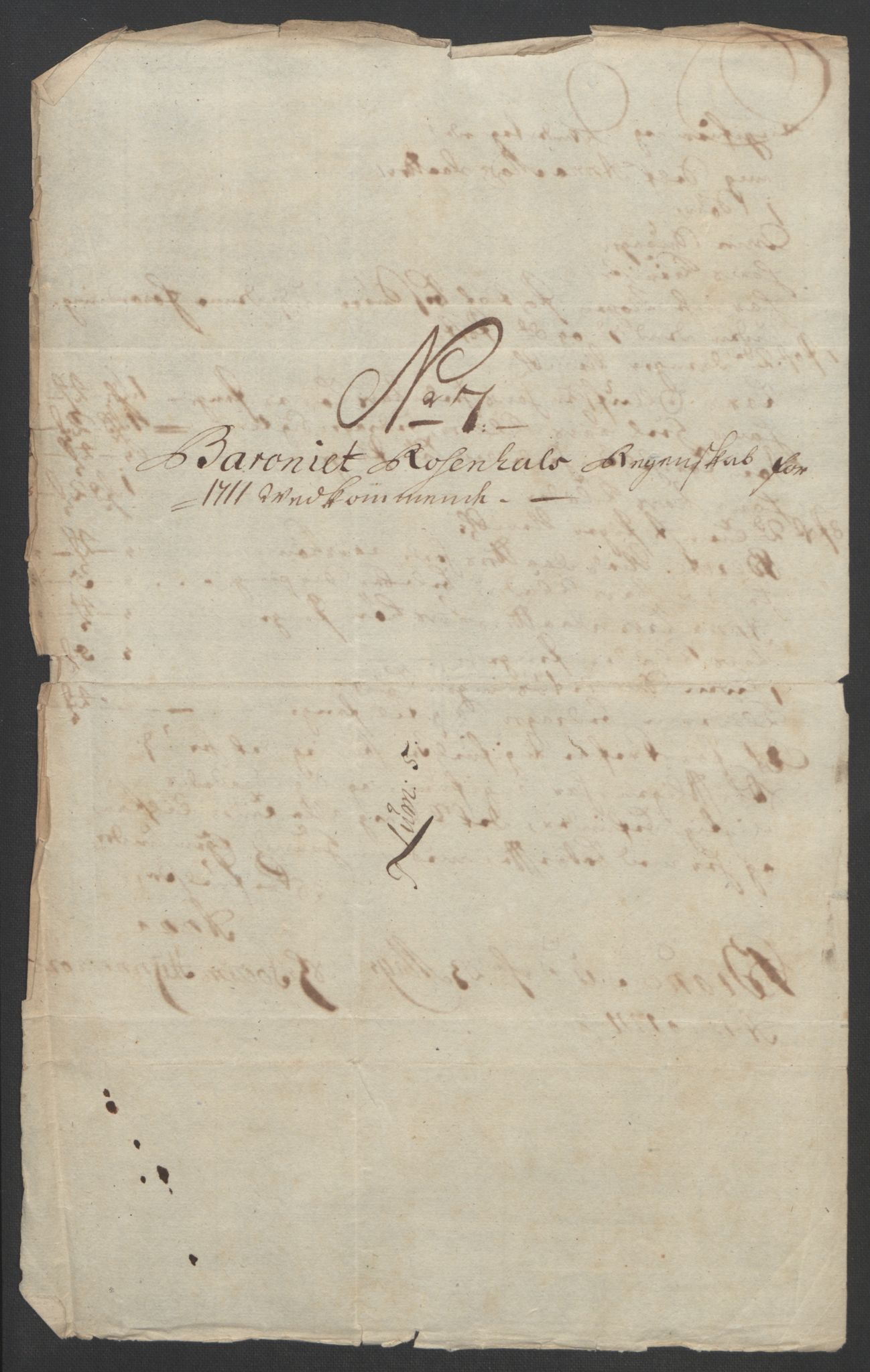 Rentekammeret inntil 1814, Reviderte regnskaper, Fogderegnskap, AV/RA-EA-4092/R49/L3138: Fogderegnskap Rosendal Baroni, 1691-1714, p. 302