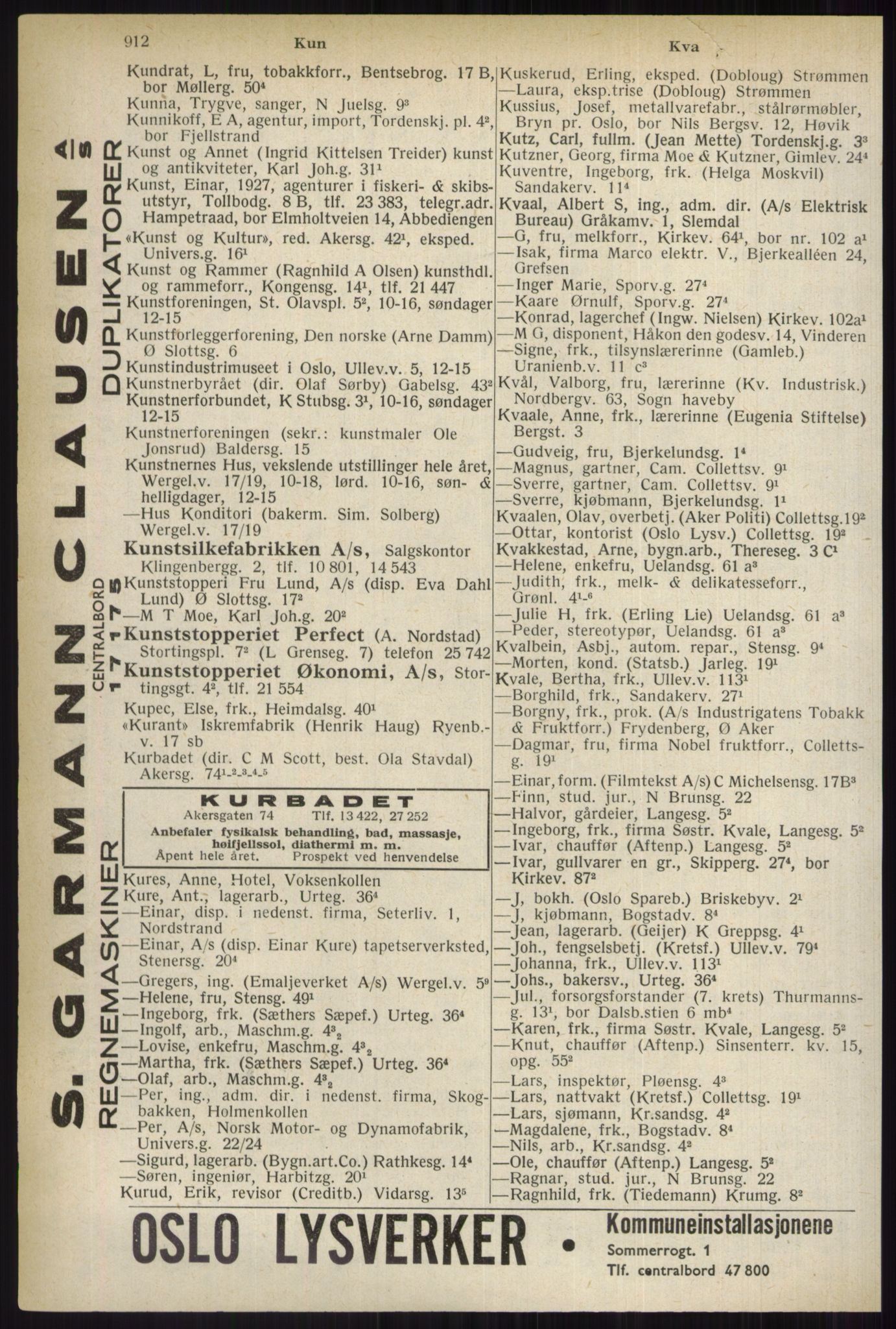 Kristiania/Oslo adressebok, PUBL/-, 1937, p. 912