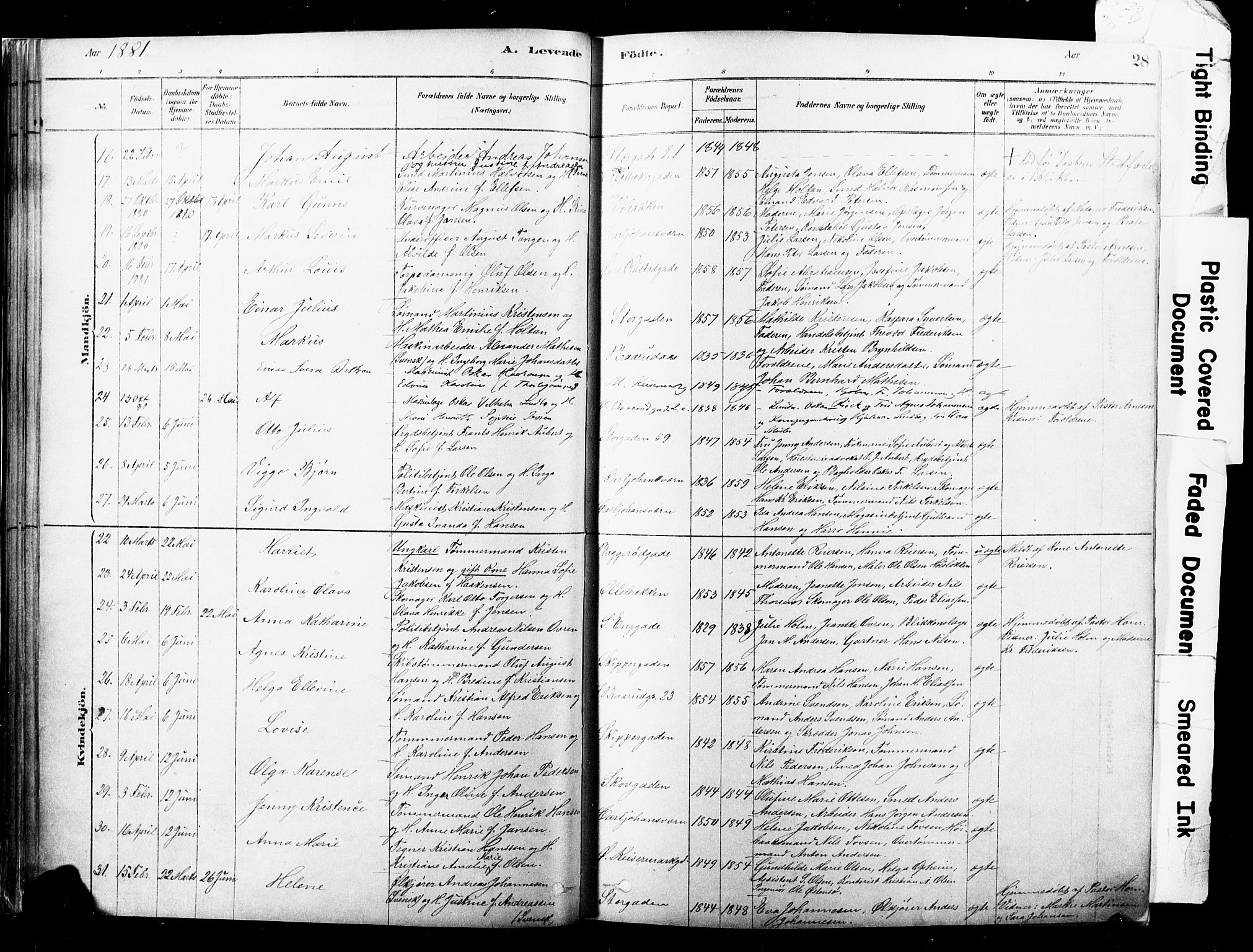 Horten kirkebøker, AV/SAKO-A-348/F/Fa/L0003: Parish register (official) no. 3, 1878-1887, p. 28