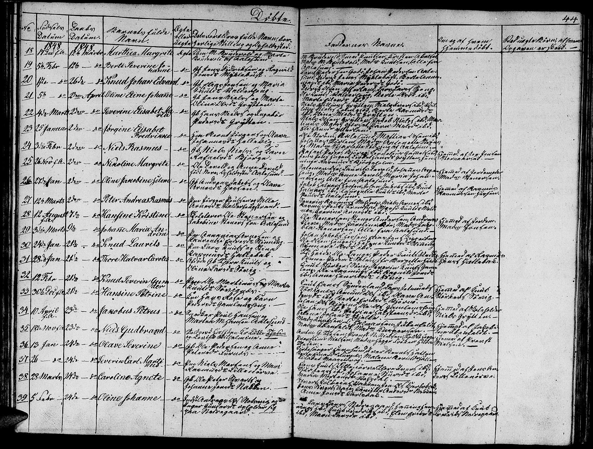 Ministerialprotokoller, klokkerbøker og fødselsregistre - Møre og Romsdal, AV/SAT-A-1454/528/L0426: Parish register (copy) no. 528C07, 1844-1854, p. 44