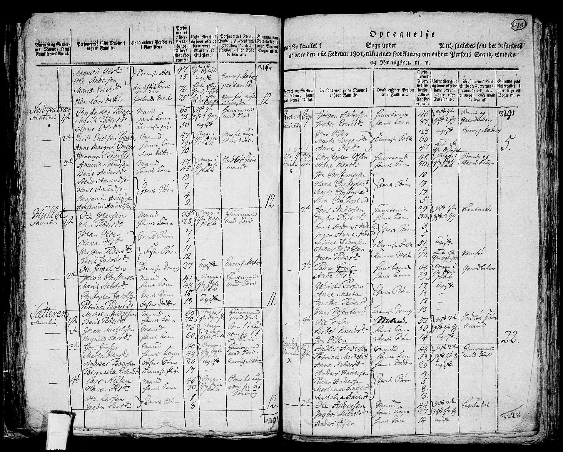 RA, 1801 census for 1617P Hitra, 1801, p. 689b-690a